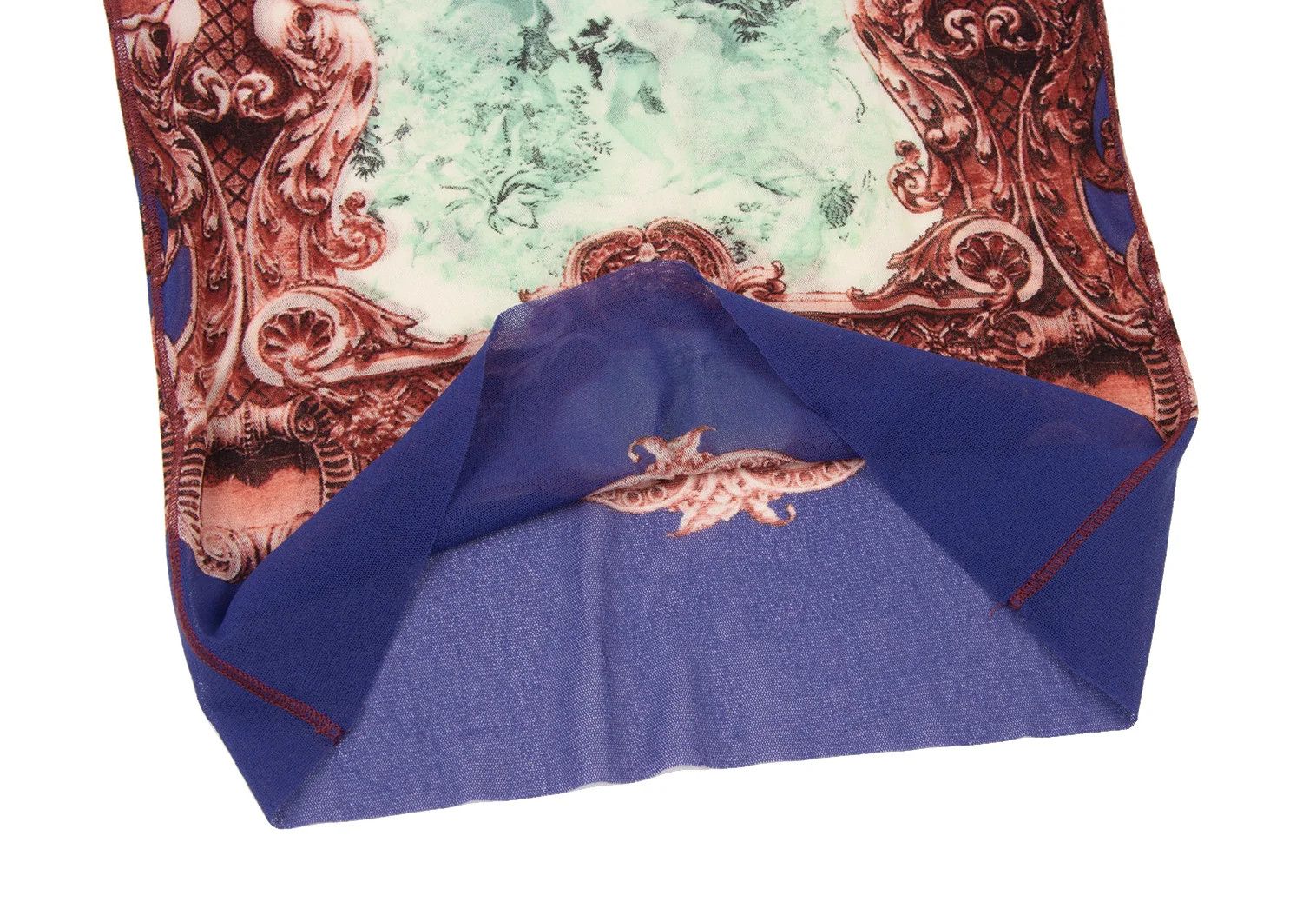 Jean Paul Gaultier Gothic Print Power Net Cut Sew Top in Blue Red Mint Size US M / EU 48-50 / 2 - 8 Thumbnail