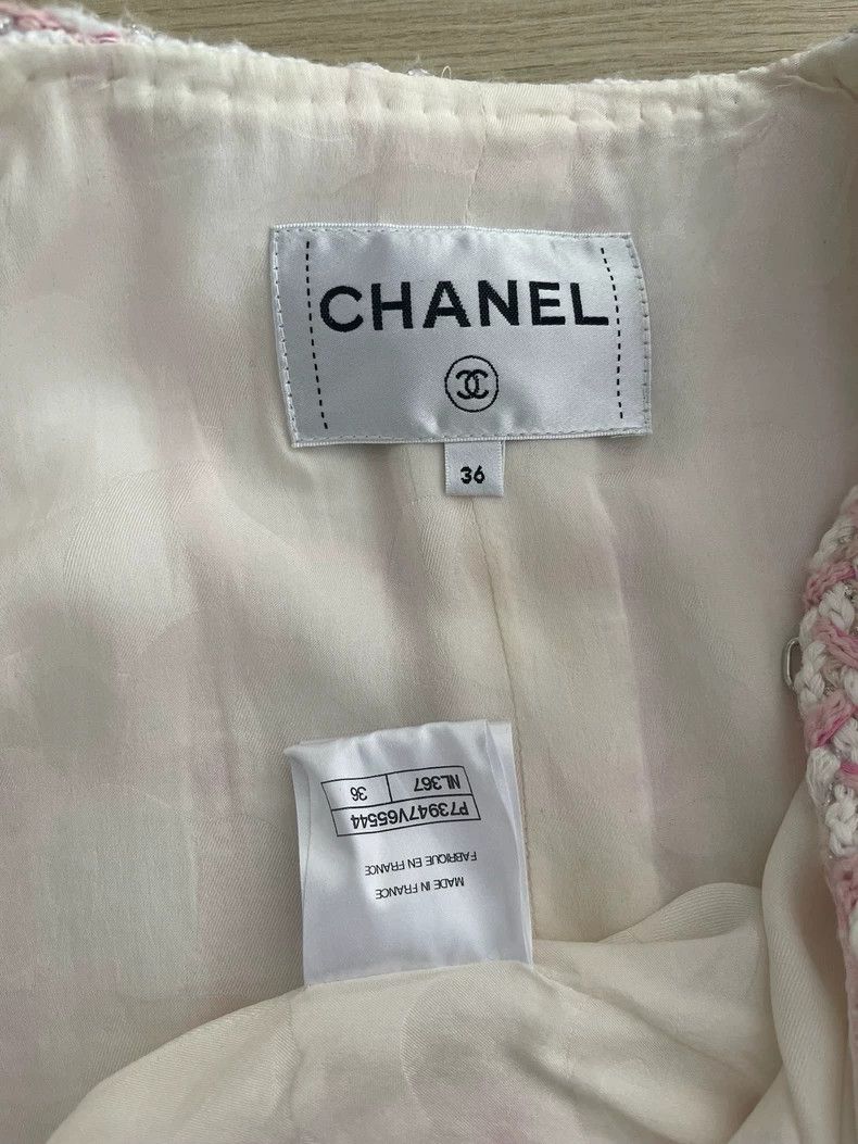 Chanel Chanel 23c pink and white plaid jacket Size XS / US 0-2 / IT 36-38 - 4 Thumbnail
