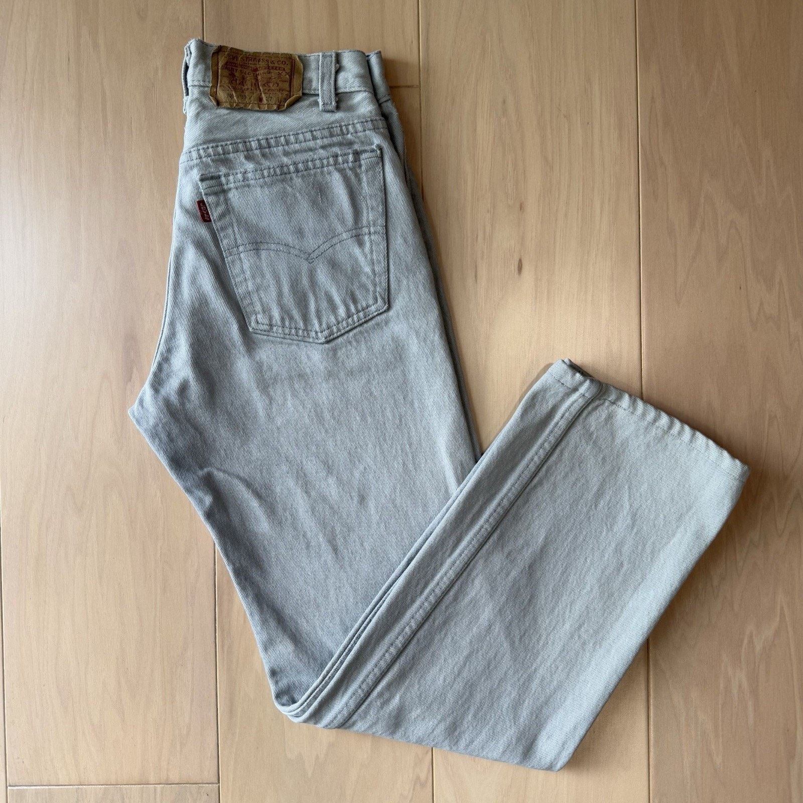 Levi's Vintage Levis 701 Jeans 25 Gray 80s Light Wash Made USA Size 25" / US 0 / IT 36 - 2 Thumbnail