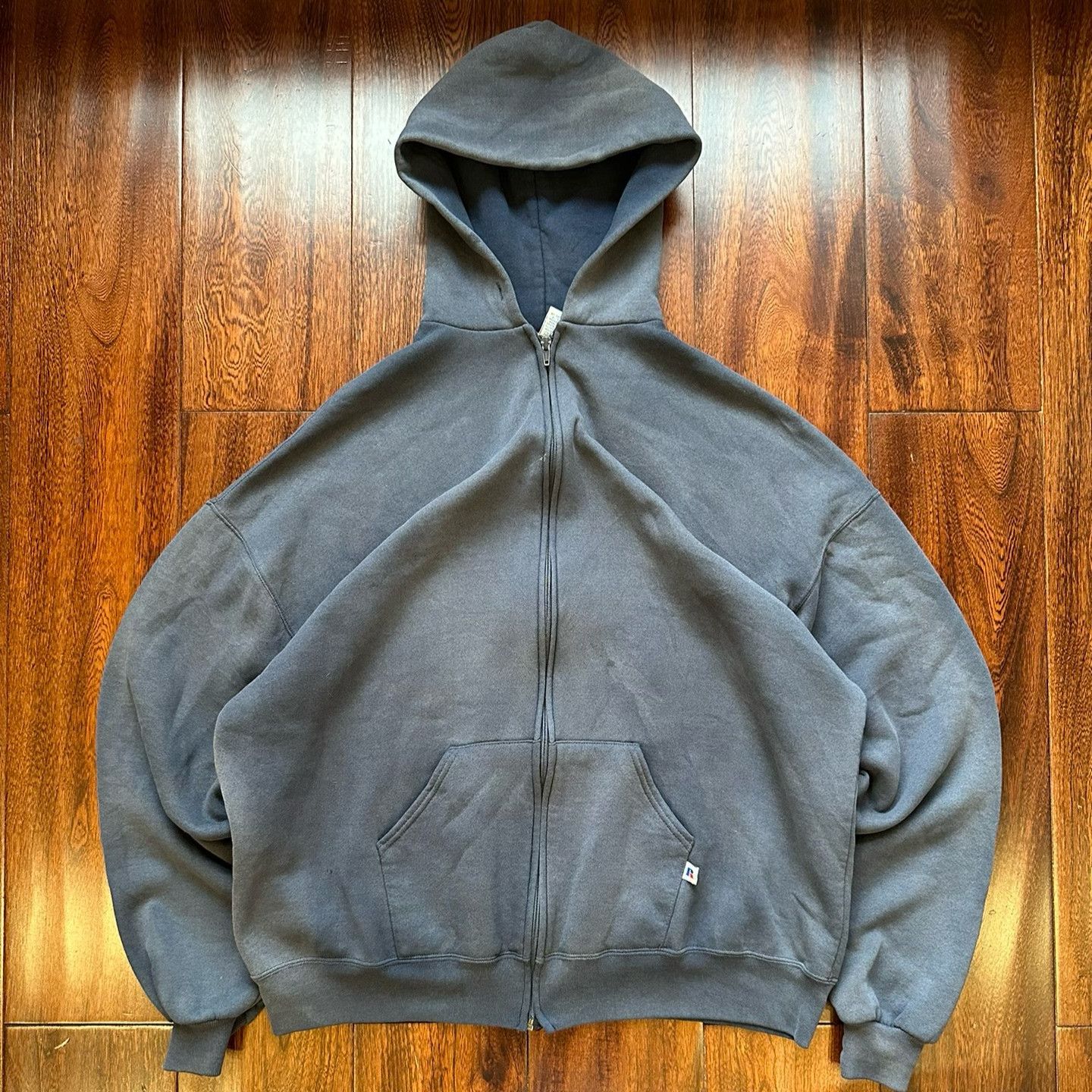 Vintage Russell Vintage Faded Zip Hoodie Size US XXL / EU 58 / 5 - 1 Thumbnail
