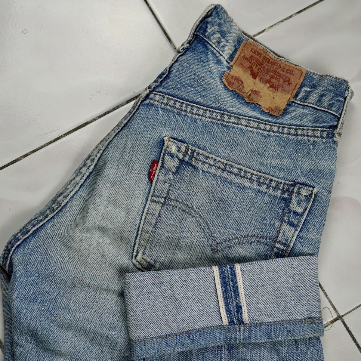 Levi's Vintage 90s LEVIS Big E 502xx redline selvedge grunge style Size US 30 / EU 46 - 1 Thumbnail