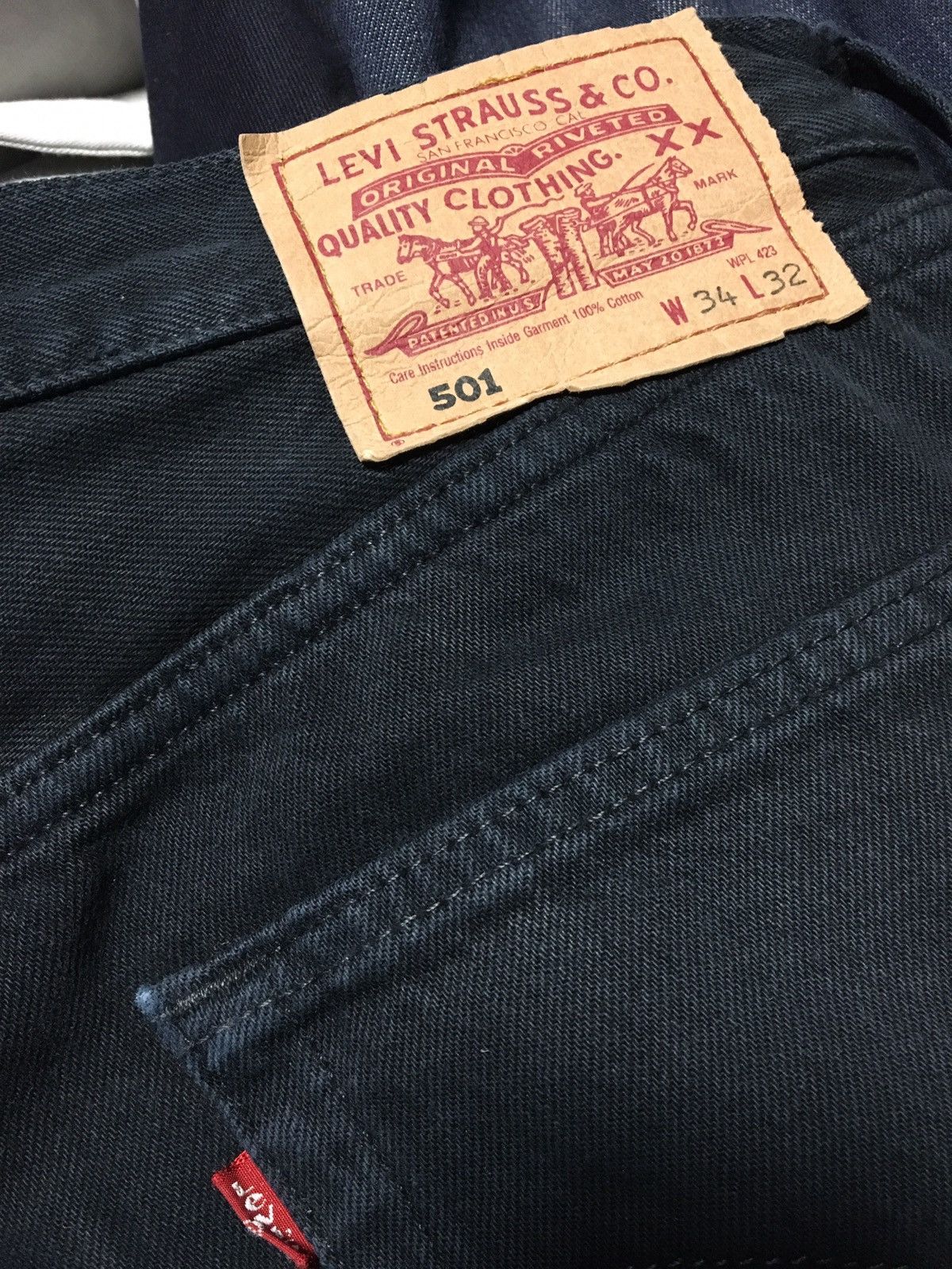 Levi's × Levi's Vintage Clothing Levi's 501 Vintage Mens Denim Pants Jeans Size US 34 / EU 50 - 2 Thumbnail