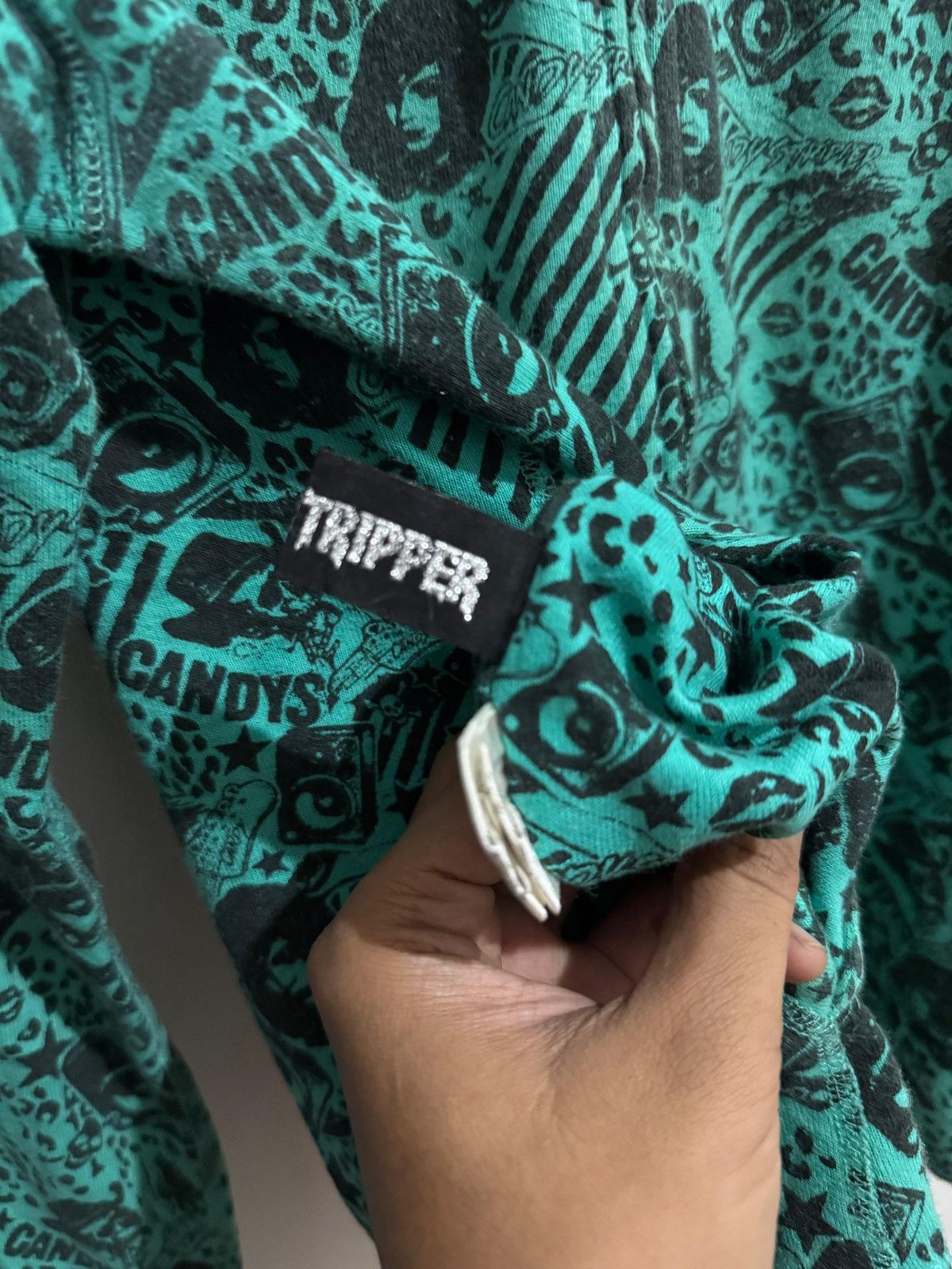Y2k Candy Tripper aop hysteric style zip sweatshirt