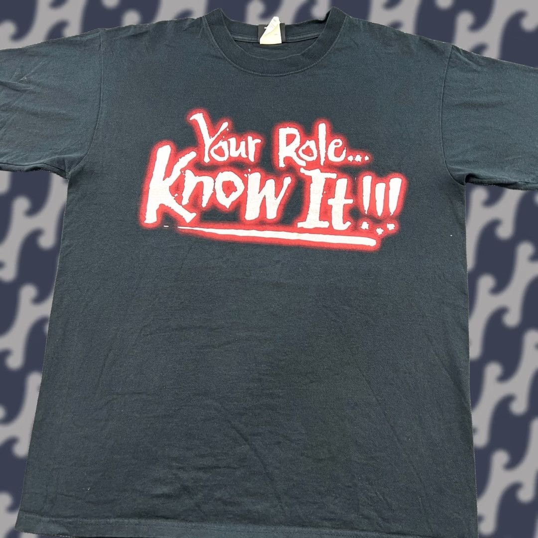 Rolex WWE WWF 2000 Y2K The Rock Your Role Know It Vintage Mens T Shirt L Black Wrestling Shirt Mens Size US L / EU 52-54 / 3 - 1 Thumbnail