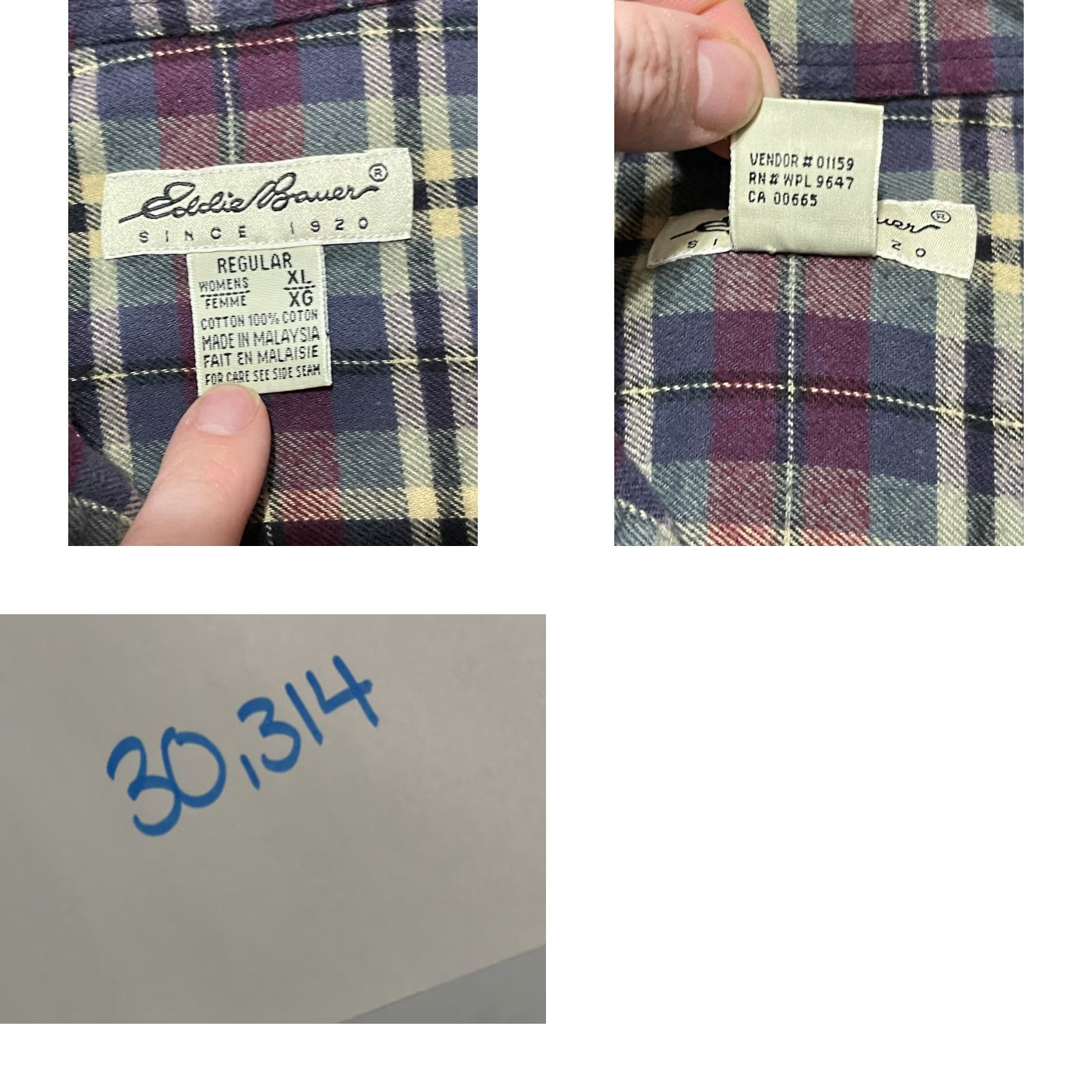 Eddie Bauer Eddie Bauer Shirt Women's XL Red Blue Plaid Button Up Long Sleeve Size XL / US 12-14 / IT 48-50 - 8 Thumbnail