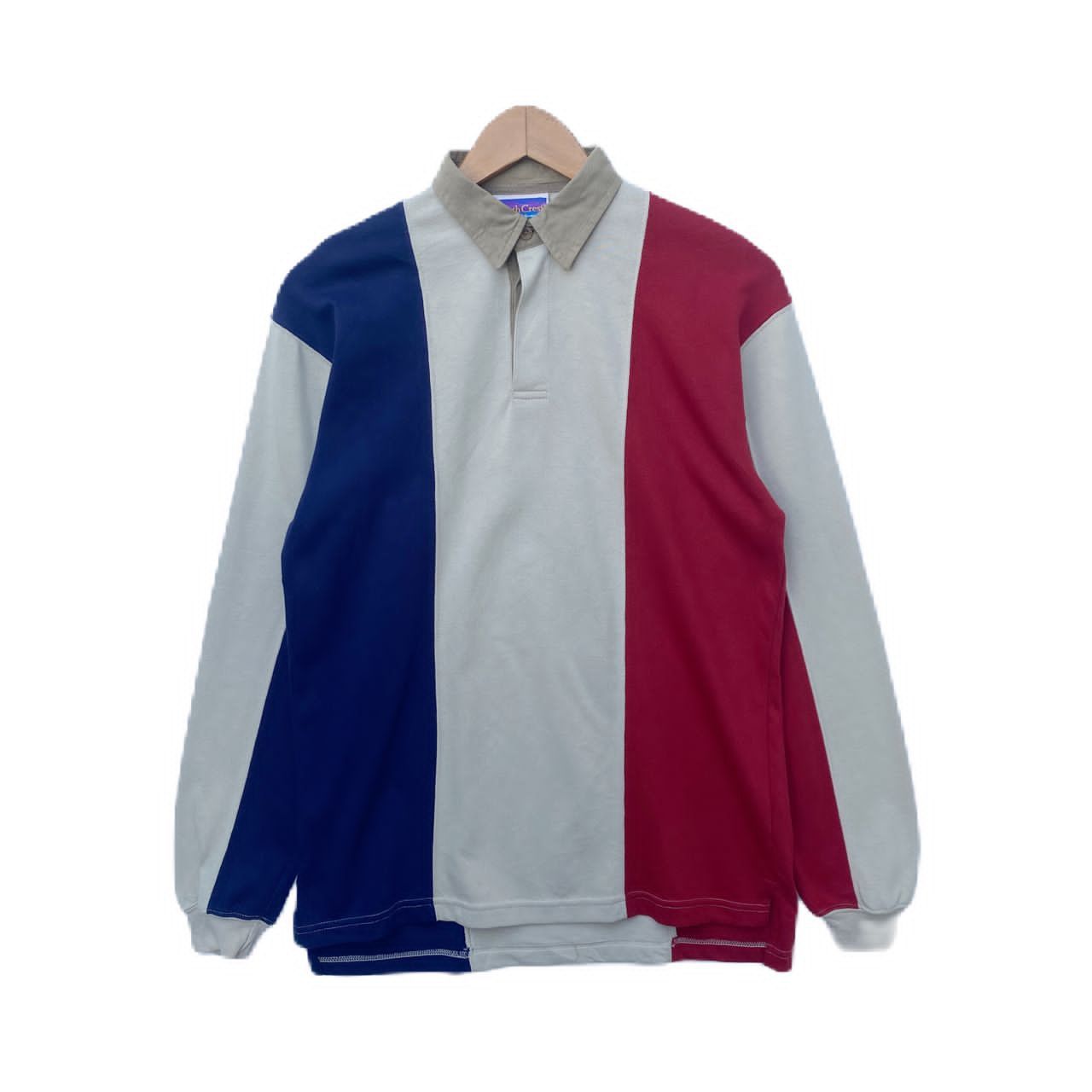 VINTAGE POLO SHIRT NORTH CREST MEDIUM PULLOVER STRIPED