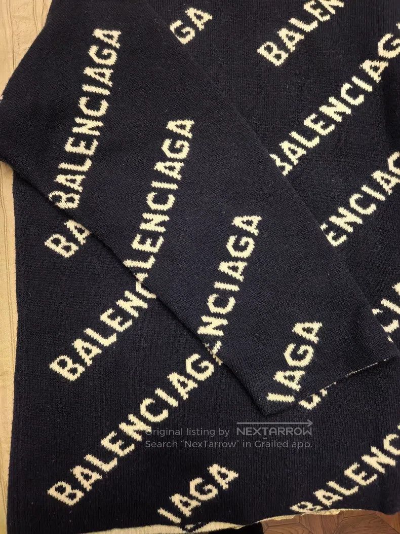 Balenciaga Balenciaga Deep Blue Knit Sweater Size US S / EU 44-46 / 1 - 3 Thumbnail