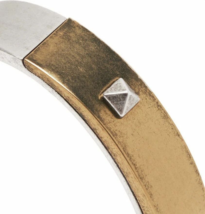 Valentino Gold tone Cuff burnished metallic men rockstud enameled Size ONE SIZE - 2 Thumbnail