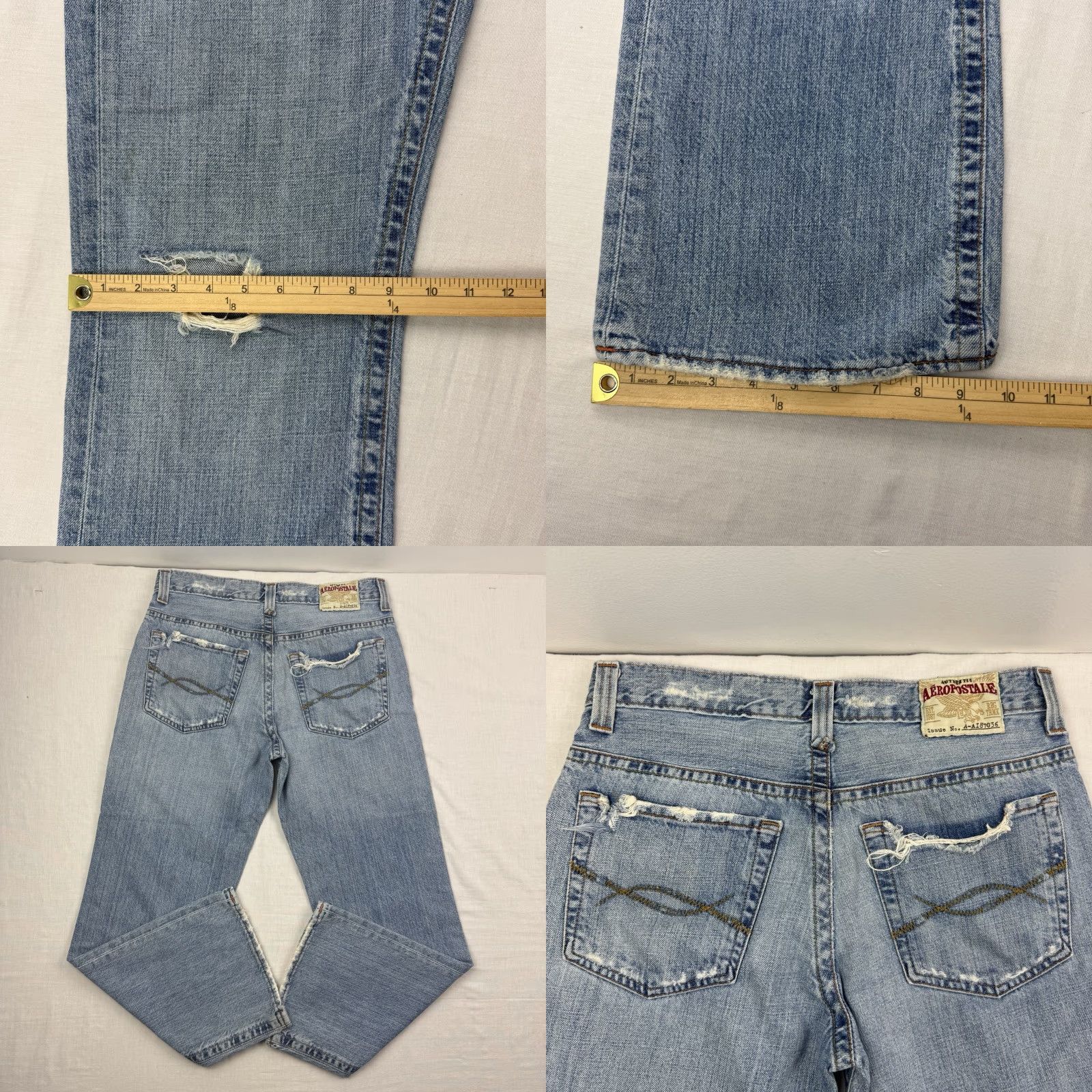 Vintage VINTAGE Aeropostale Jeans Bootcut Adult 31x30 Relaxed Blue 90s Punk Mens Jeans Size US 31 - 10 Thumbnail