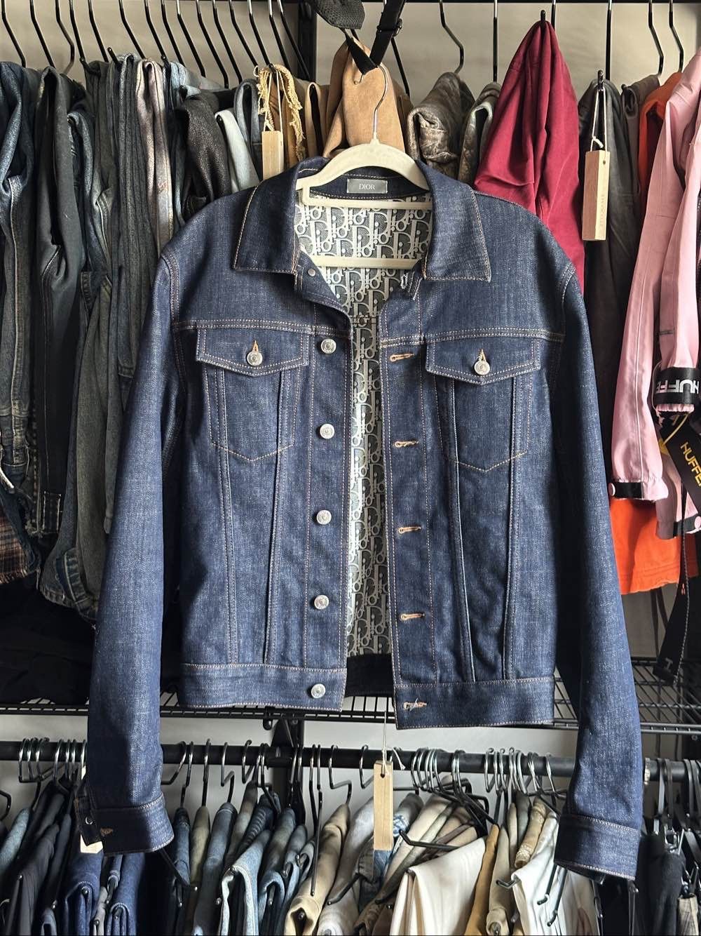 Dior Dior Oblique Lining Denim Jacket Size S Size US S / EU 44-46 / 1 - 1 Thumbnail