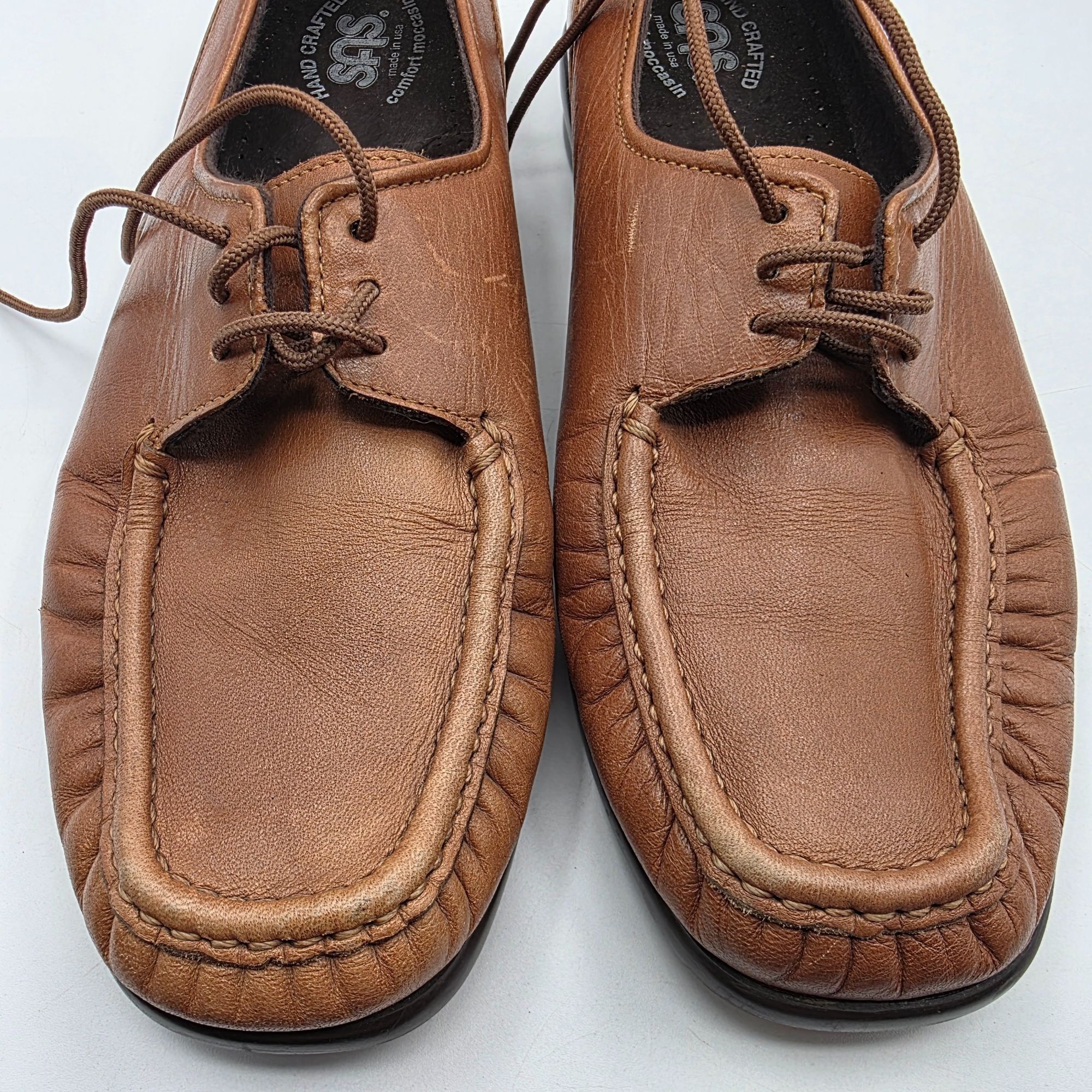 SAS SAS Petra Womens 9.5 Brown Leather Comfort Shoes Casual Loaf Size US 9.5 / IT 39.5 - 9 Thumbnail