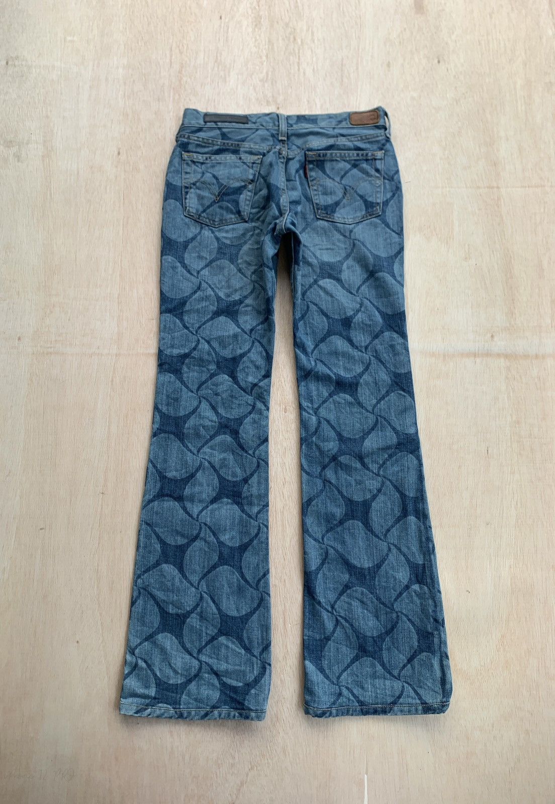 Hysteric Glamour × Japanese Brand Flare Jeans Levis All Over Print Denim Bootcut Size 30" / US 8 / IT 44 - 3 Thumbnail