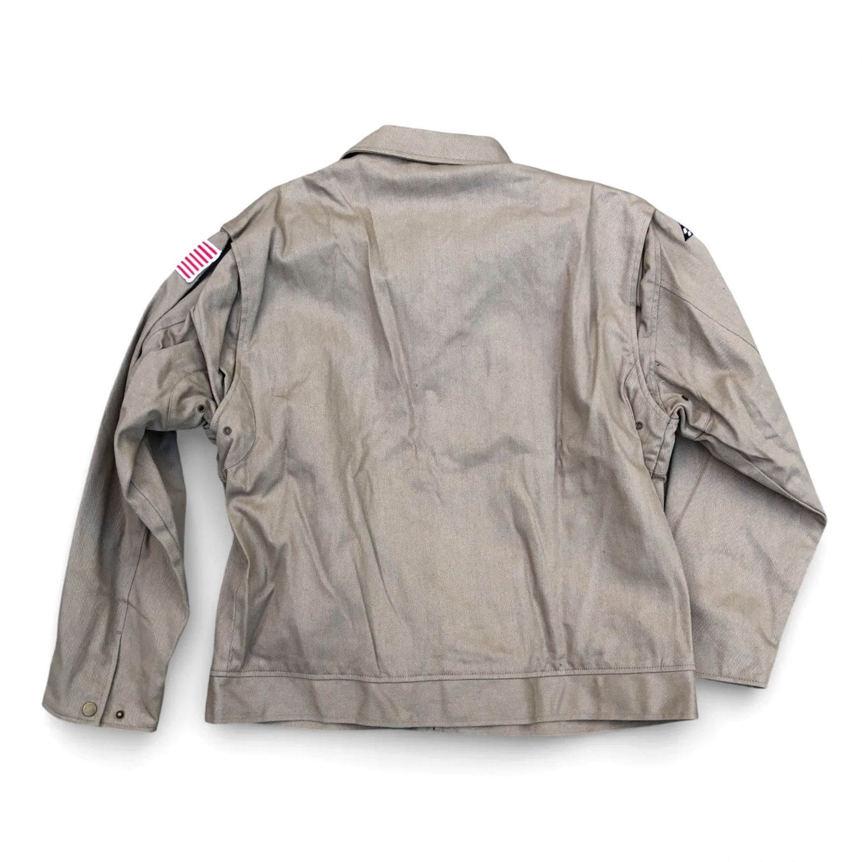 Vintage VINTAGE A2Z RACER Mechanic Jacket Men’s LARGE Beige Long Sleeve Full Zip Cotton Jacket Size US L / EU 52-54 / 3 - 2 Thumbnail