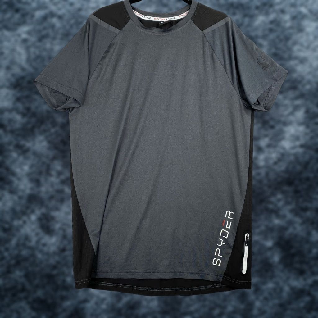 Spyder Spyder Active Top Mens L/XL Compression Zip Pocket ProW=B Running Athletic Gym Shirt Size US L / EU 52-54 / 3 - 1 Thumbnail