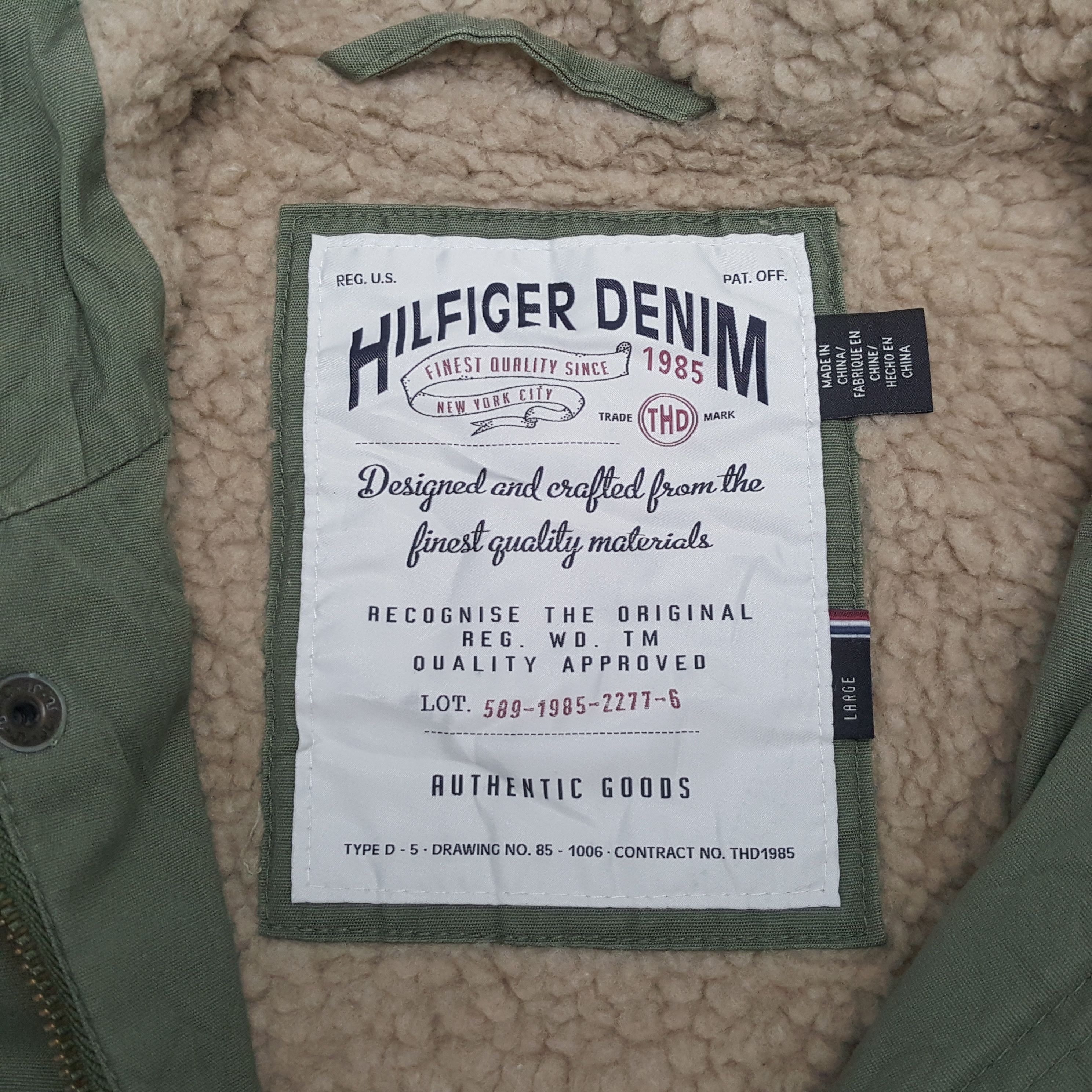 Vintage Hilfiger Denim Parka Jacket Nice Design RR21 Size US L / EU 52-54 / 3 - 8 Thumbnail