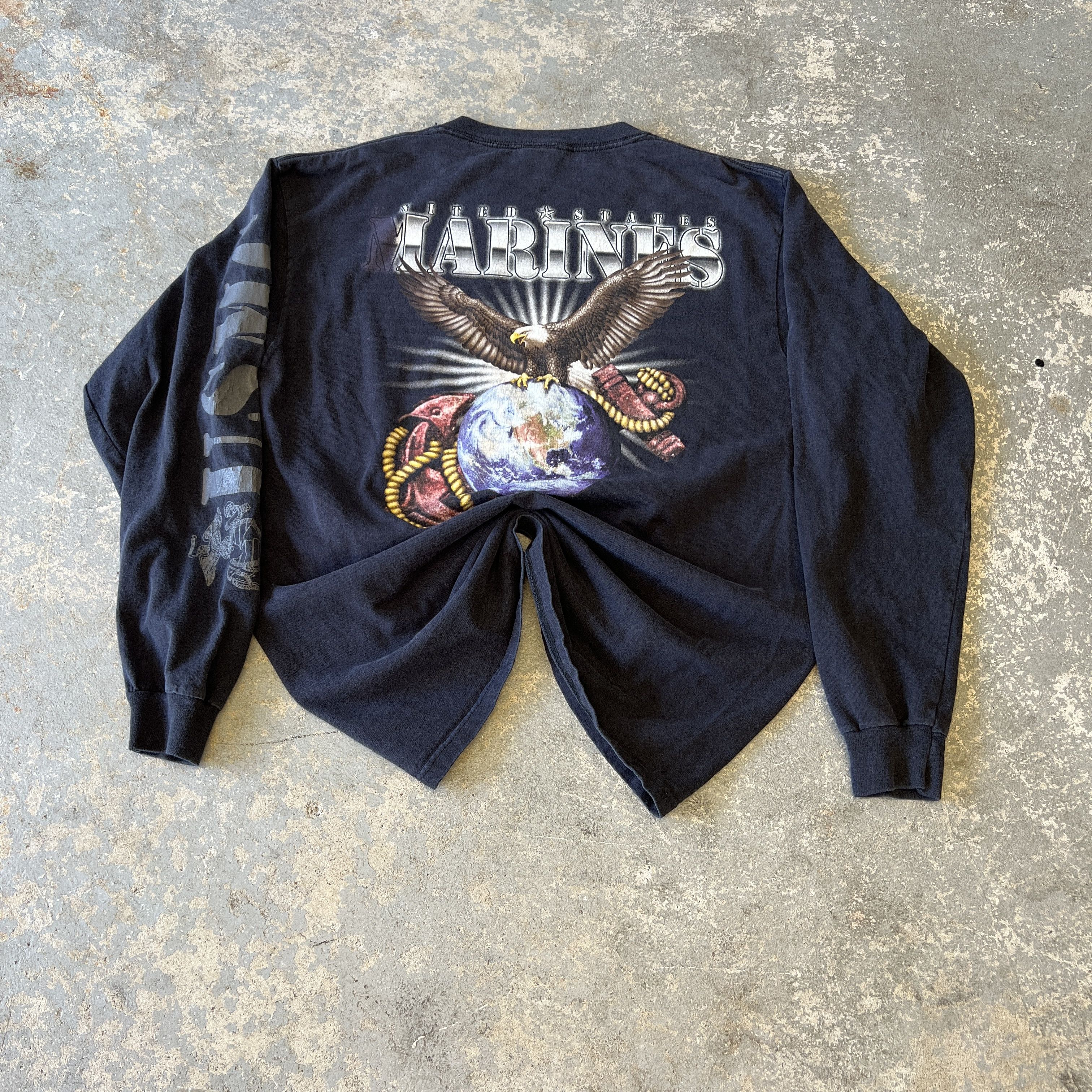 Other Rare Vintage USMC Longsleeve Marine Corps Tee Size US M / EU 48-50 / 2 - 2 Thumbnail