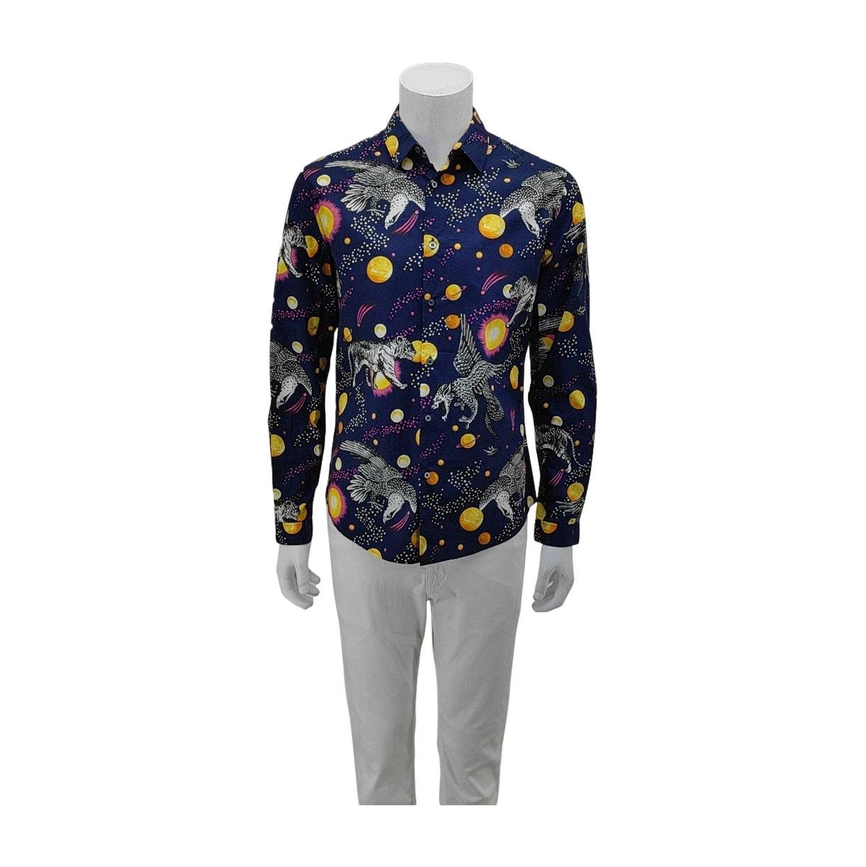 Gucci Gucci Space Animal Print Cotton Shirt Size M Size US XXS / EU 40 - 1 Thumbnail
