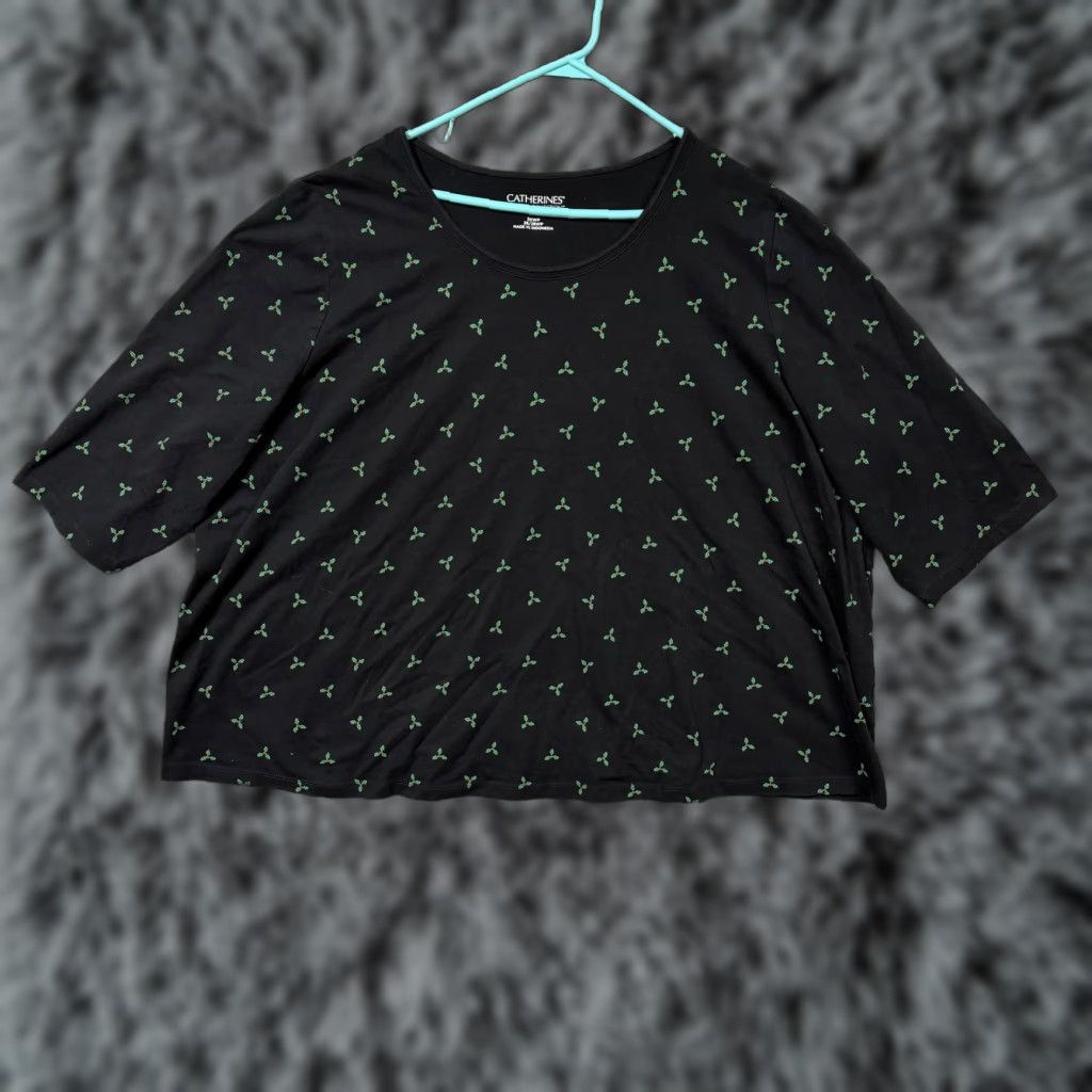 Vintage Catherines Shirt 3XWP Petite Plus Suprema Holly Berries Winter Christmas Festive Size XXL / US 16-18 / IT 52-54 - 1 Thumbnail