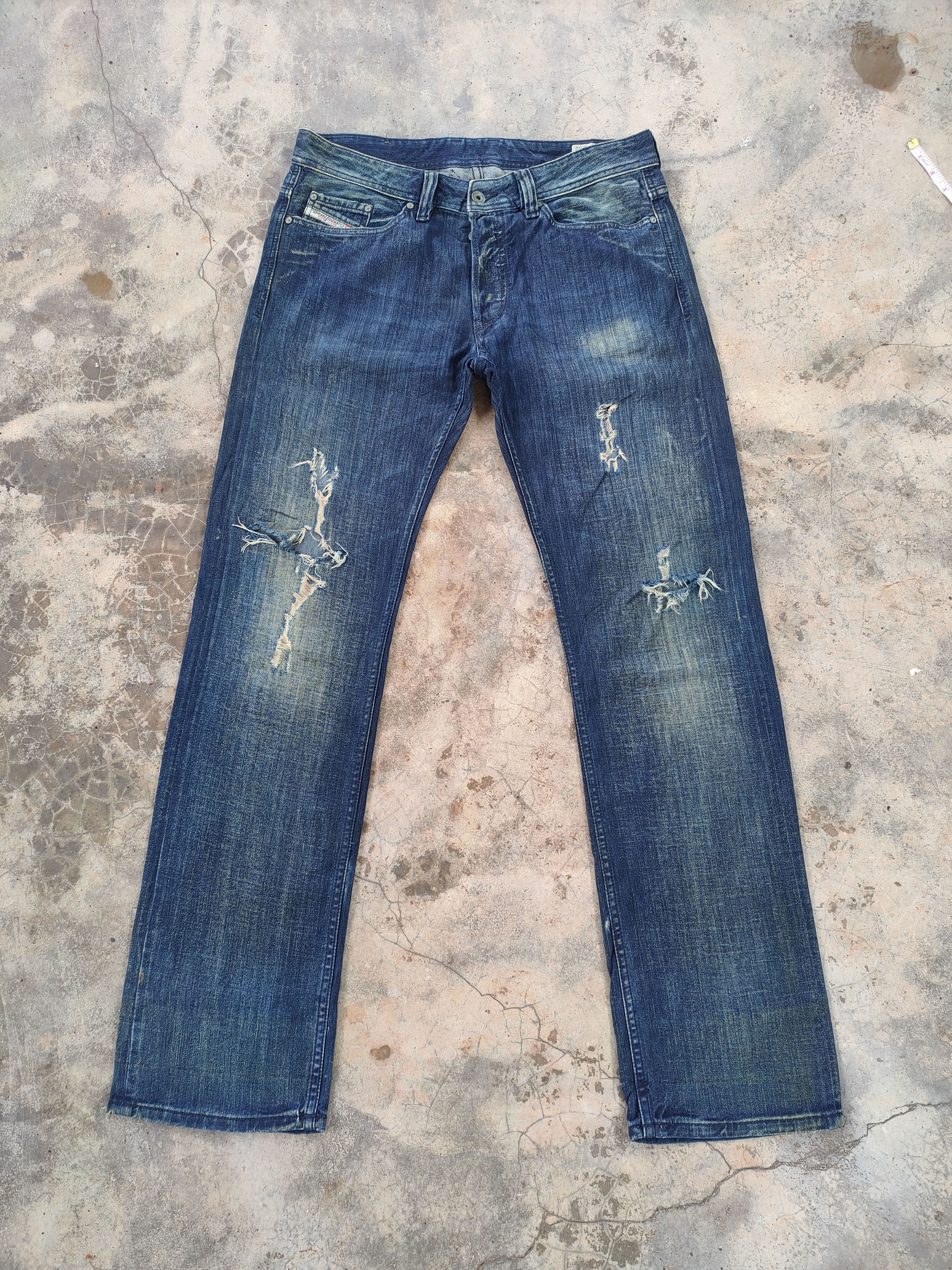 Diesel W34×34 VINTAGE DIESEL FADED RIPPED JEANS DENIM PANTS Size US 34 / EU 50 - 1 Thumbnail