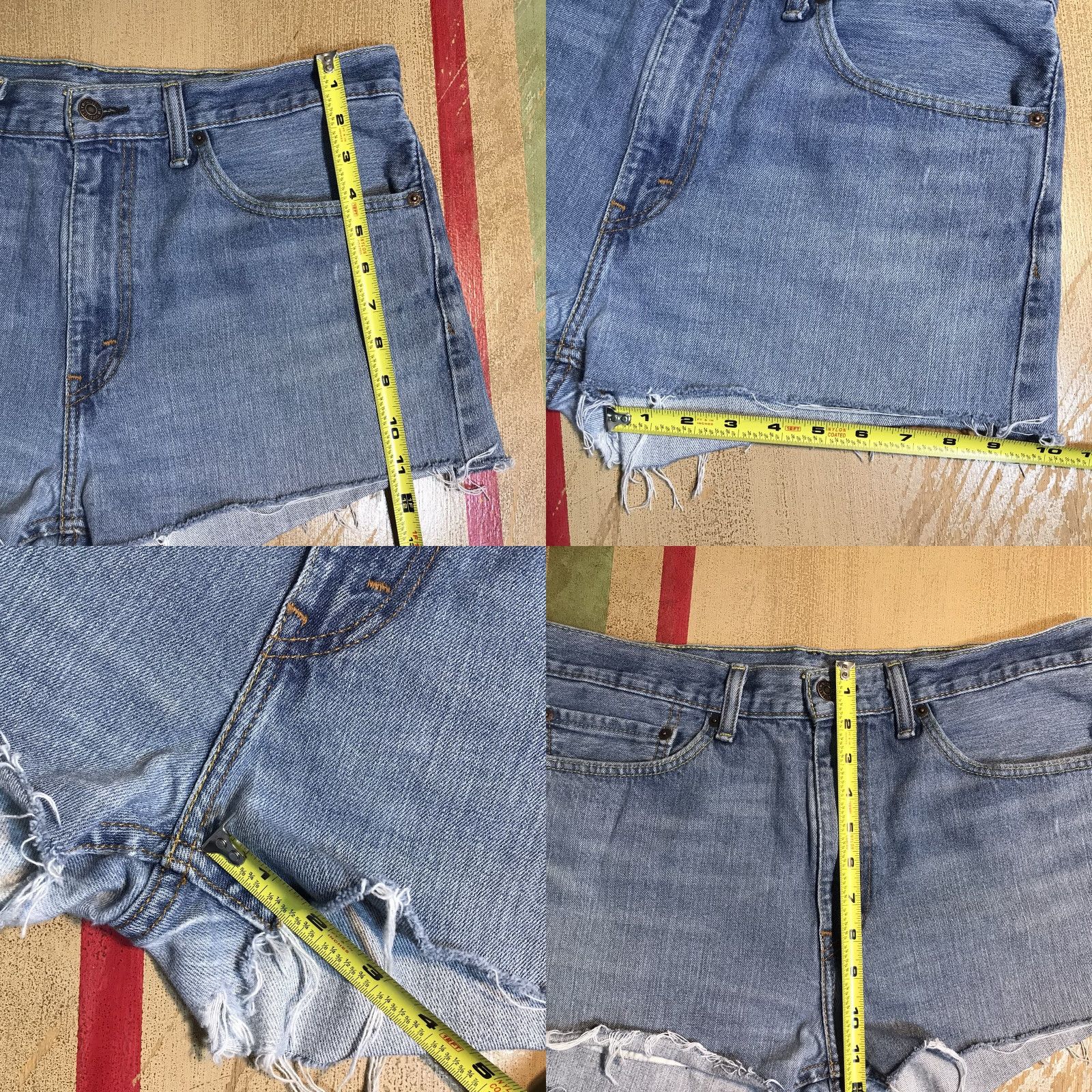 Levi's VINTAGE Levi's 505 Womens Cut Off Jeans Denim Faded Light Blue Shorts Waist 34” Frayed Size 24" / US 00 / IT 34 - 8 Thumbnail