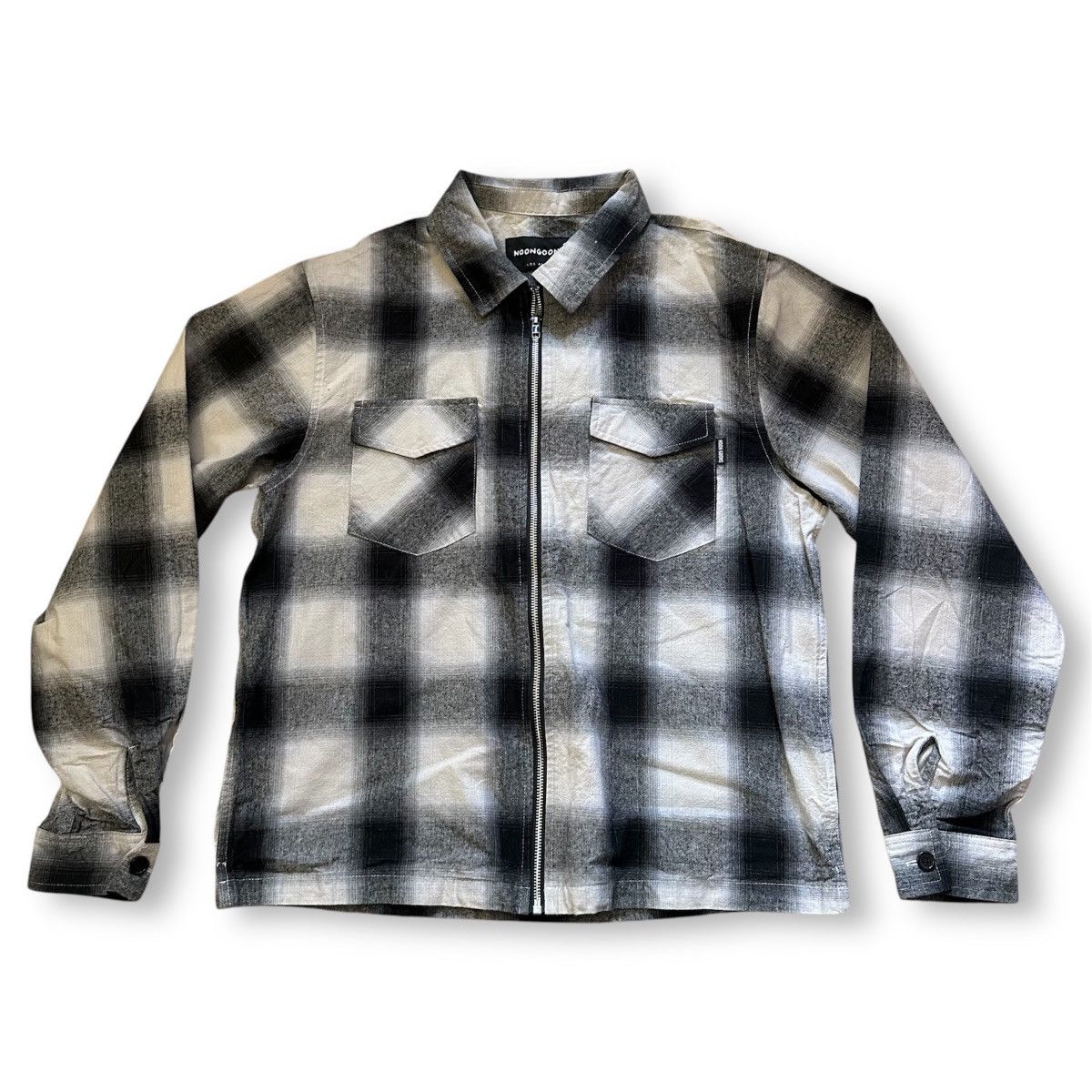 Noon Goons NOON GOONS Shadow Plaid Cotton Zip-Up Shirt Jacket Size US S / EU 44-46 / 1 - 2 Thumbnail
