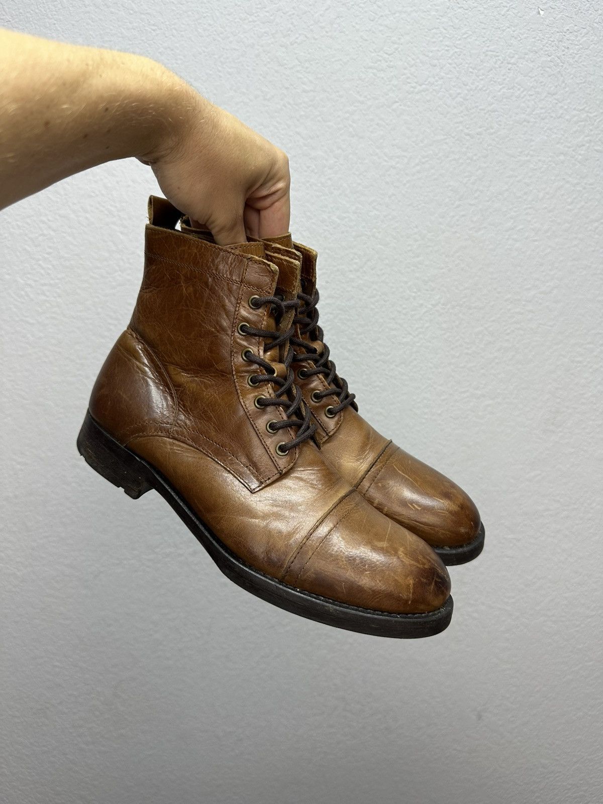 If Six Was Nine Vintage Y2K Brown Leather Side Zip Boots Guidi Marsell Style Size US 9 / EU 42 - 4 Thumbnail