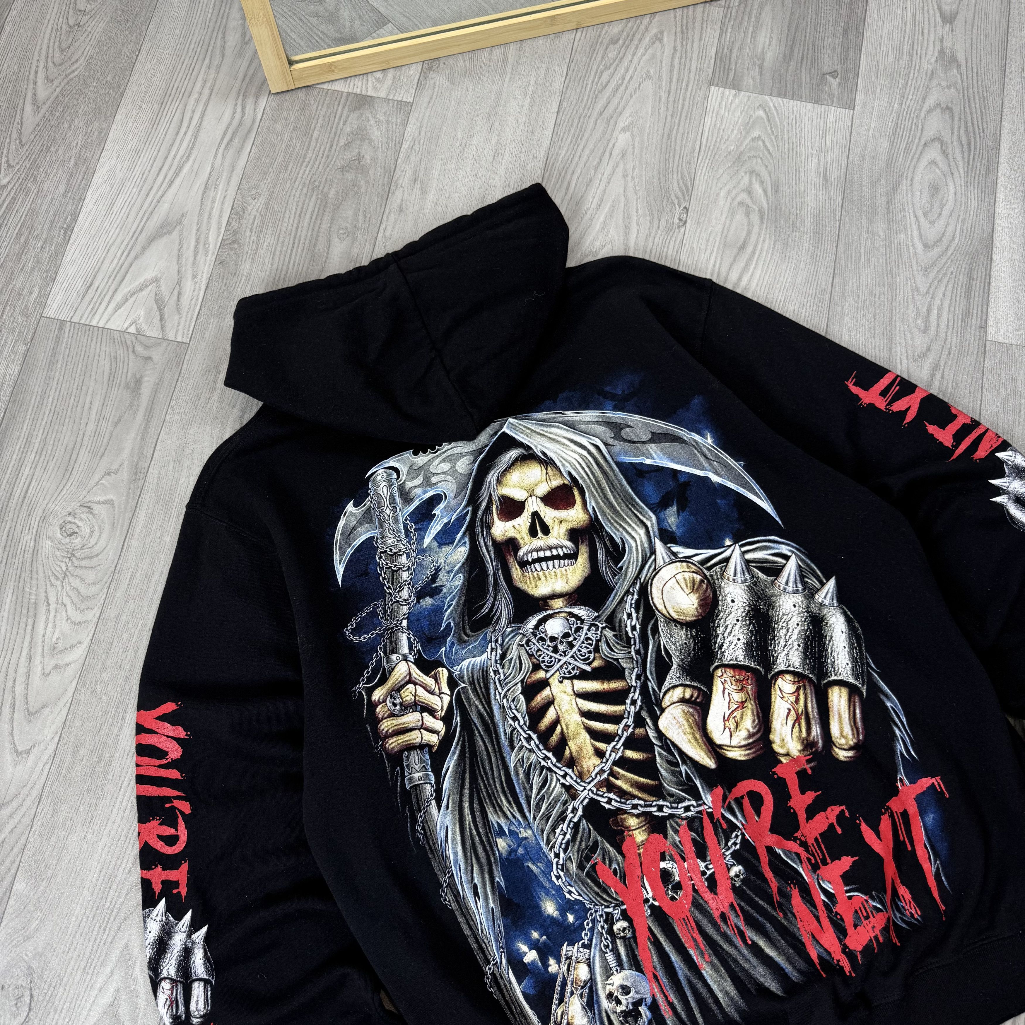 Vintage Vintage Rock Metal Reaper Graphic Zip Hoodie Hooded Sweat Size US XL / EU 56 / 4 - 7 Thumbnail
