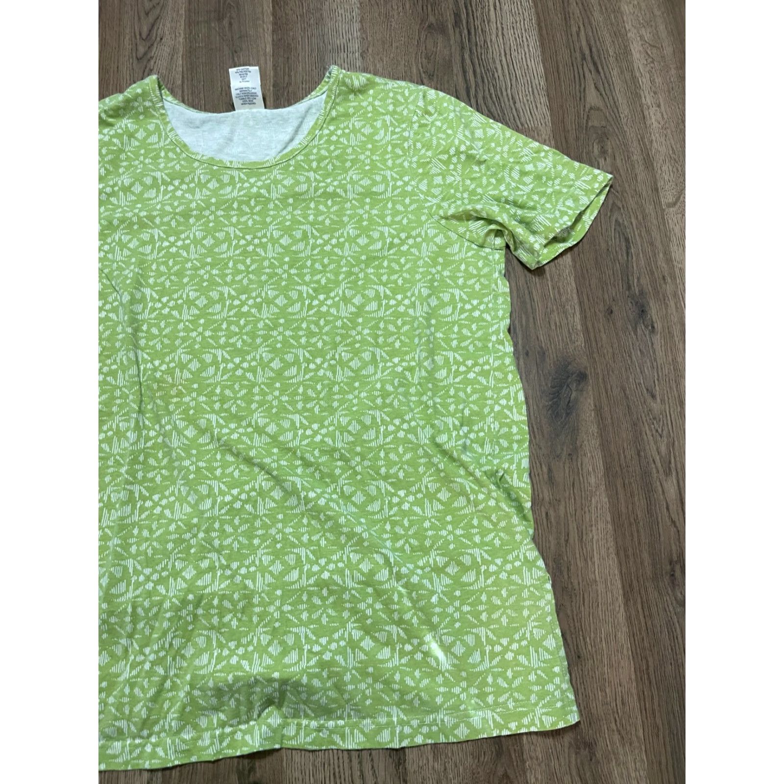 Blair Blair Outfit Women's Large Green Pull On Shirt + Capri Pants Set 2 Piece Casual Modern Fall Spring Summer Womens Size L / US 10 / IT 46 - 6 Thumbnail