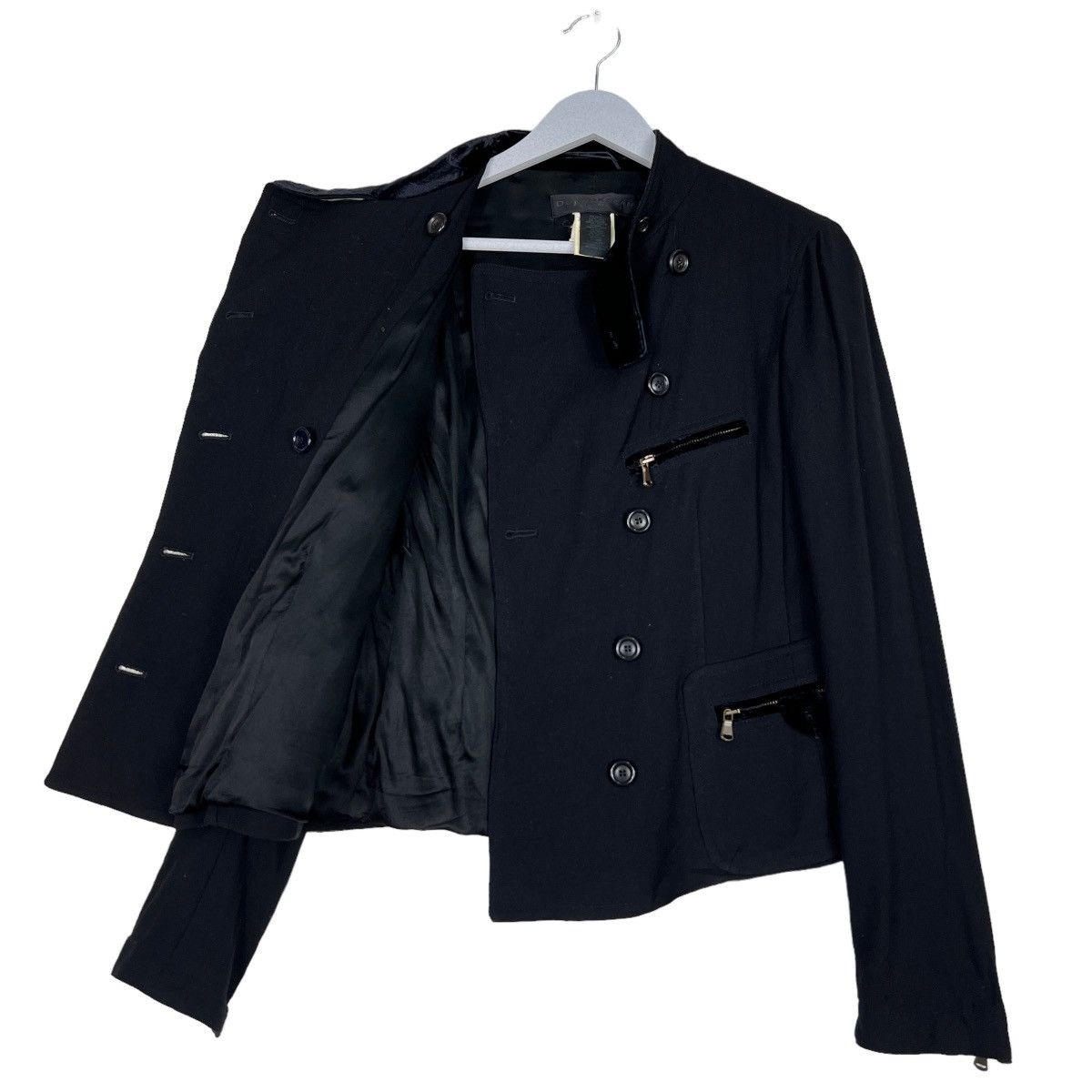 Donna Karan 🔥 DONNA KARAN NY MULTI BUTTON ZIPPER JACKET MADE IN ITALY Size US M / EU 48-50 / 2 - 9 Thumbnail