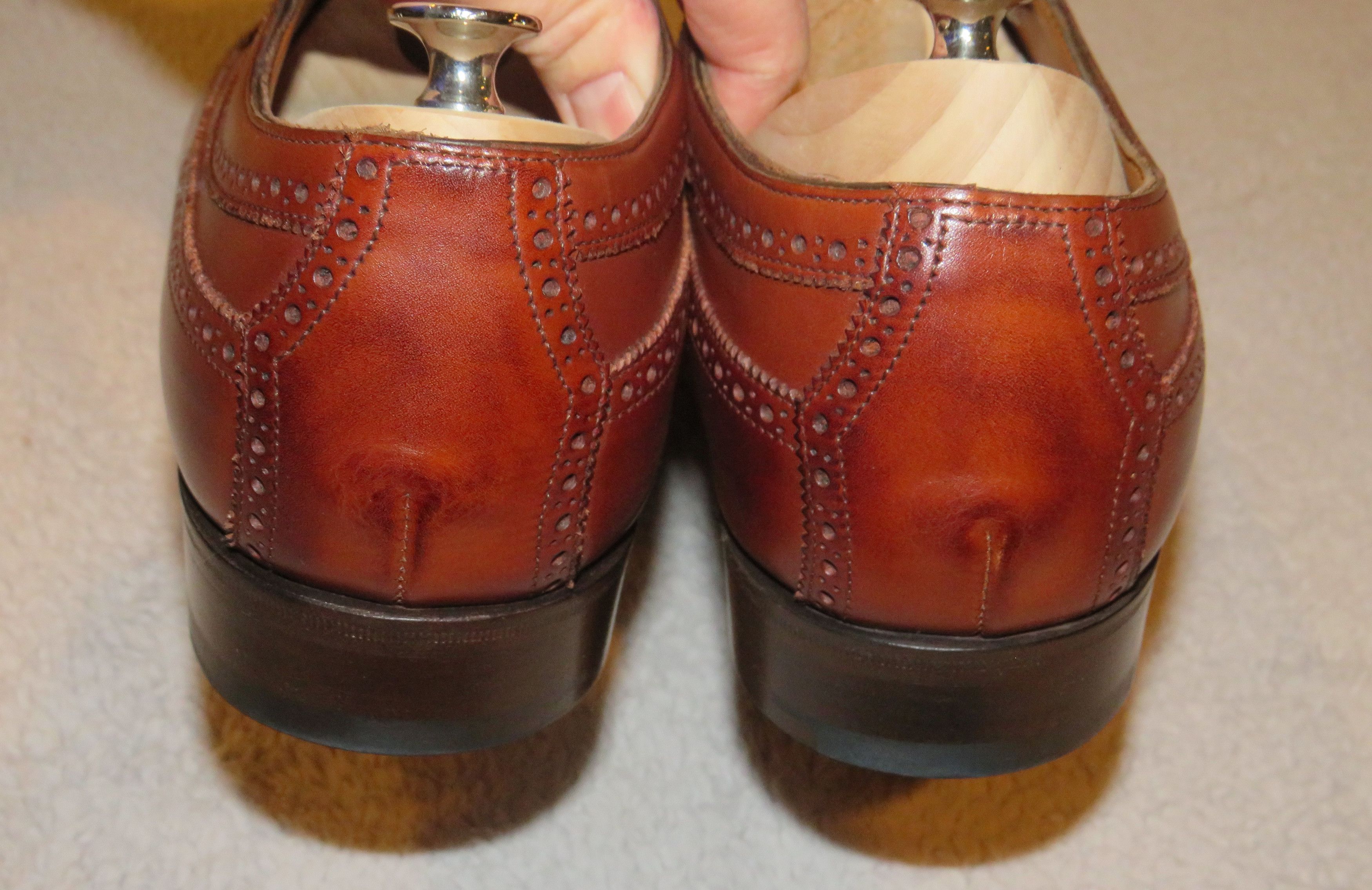Edward Green × Ralph Lauren Purple Label Brooksville Chestnut Calf Leather Brogues 12D NWB Size US 12 / EU 45 - 8 Thumbnail