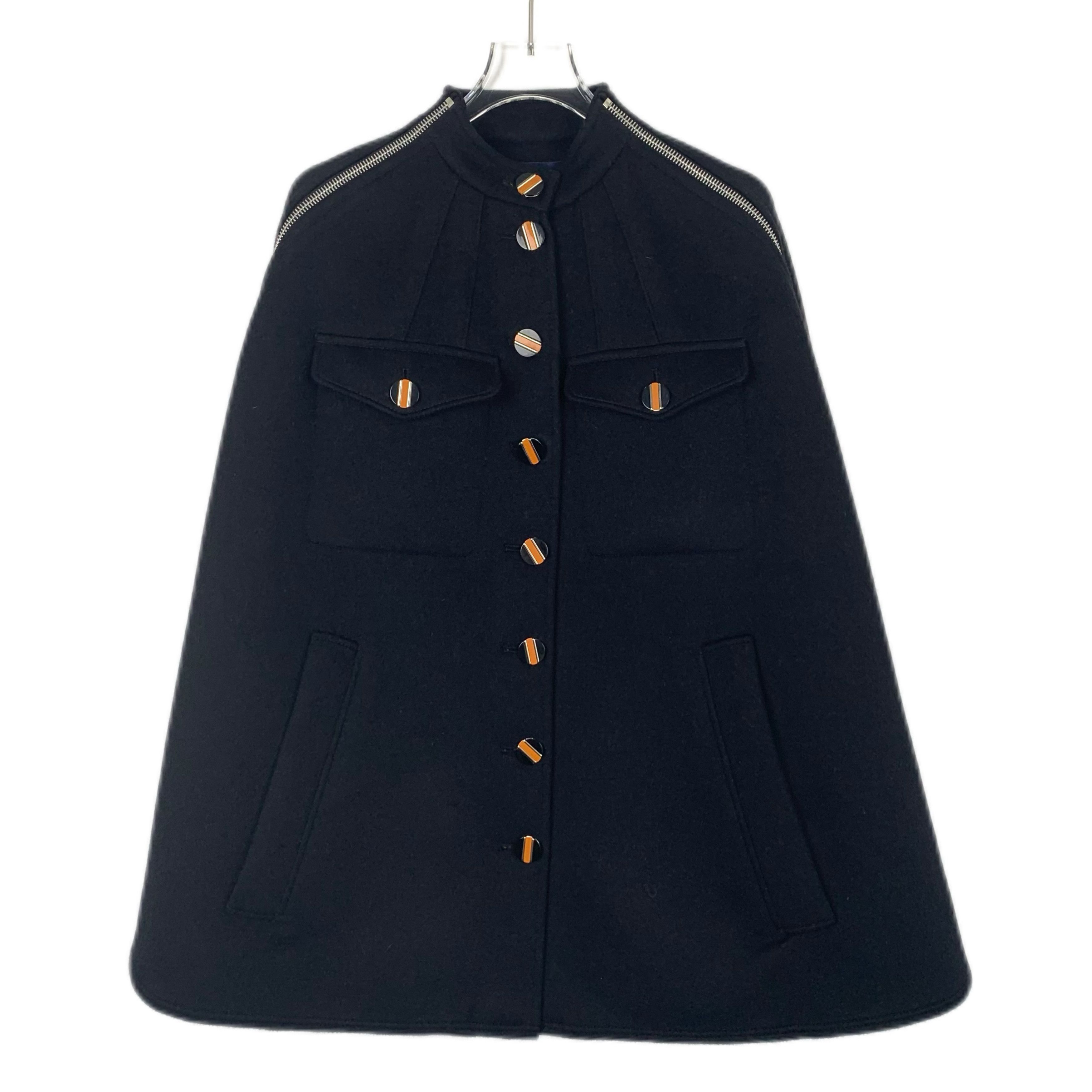 Louis Vuitton Louis Vuitton Black Monogram WoolCape Coat 36 XS Size XS / US 0-2 / IT 36-38 - 1 Thumbnail