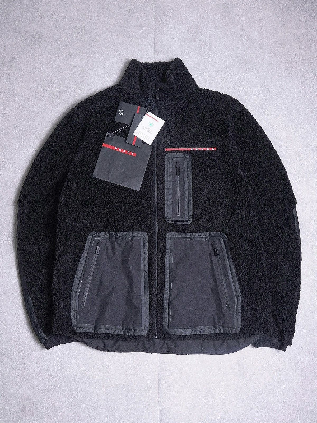 Prada (NEW) Linea Rossa FW20 Recycled Fleece Technical Jacket Size US XXL / EU 58 / 5 - 1 Thumbnail