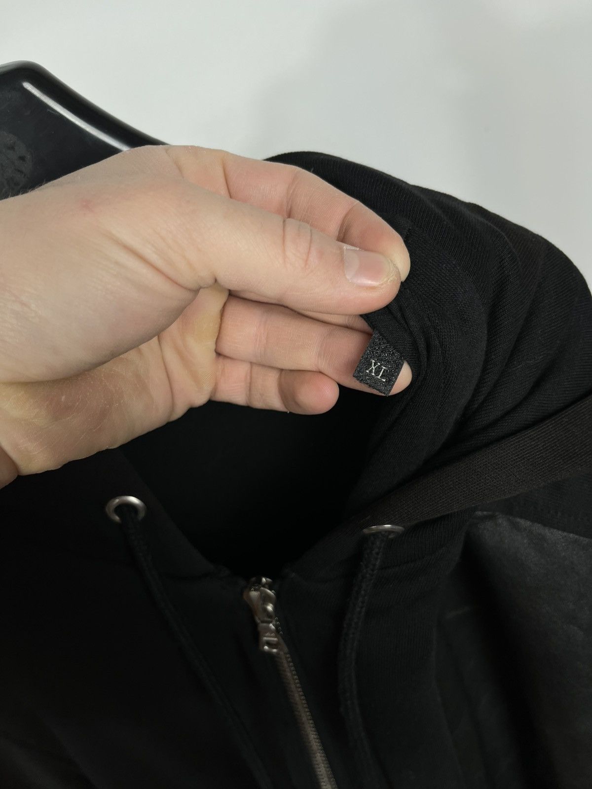 Diesel Diesel Black Zip Hoodie Jacket XL Genuine Leather Sleeves Size US XL / EU 56 / 4 - 14 Thumbnail