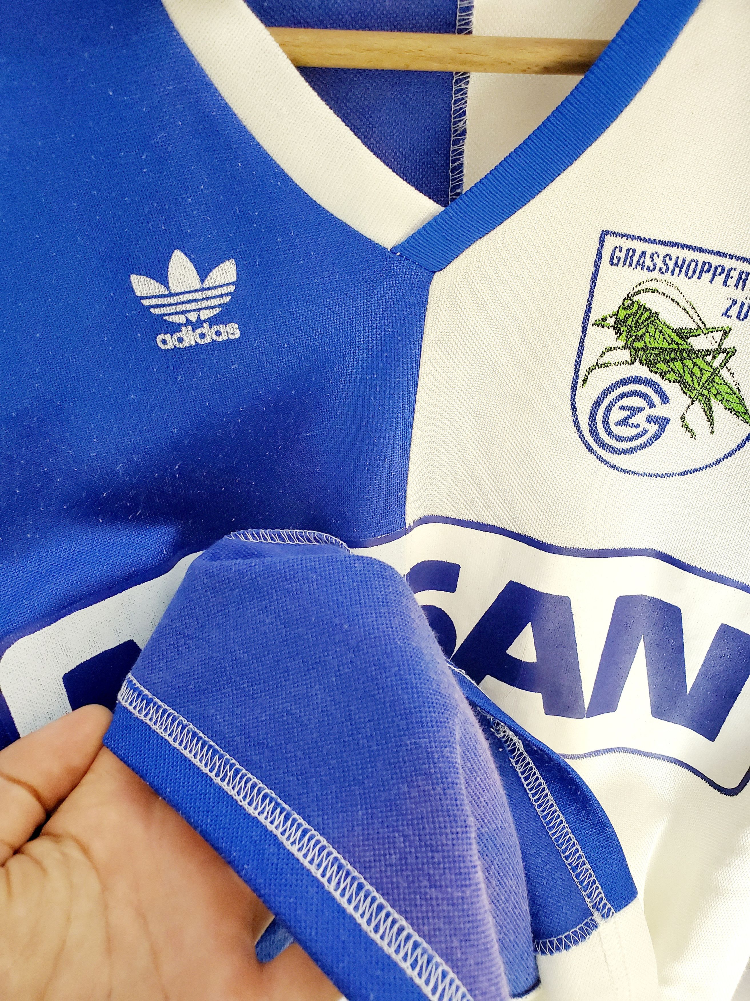Vintage Adidas Grasshoppers Club Zurich 90s Home Long Sleeve S Size US S / EU 44-46 / 1 - 7 Thumbnail