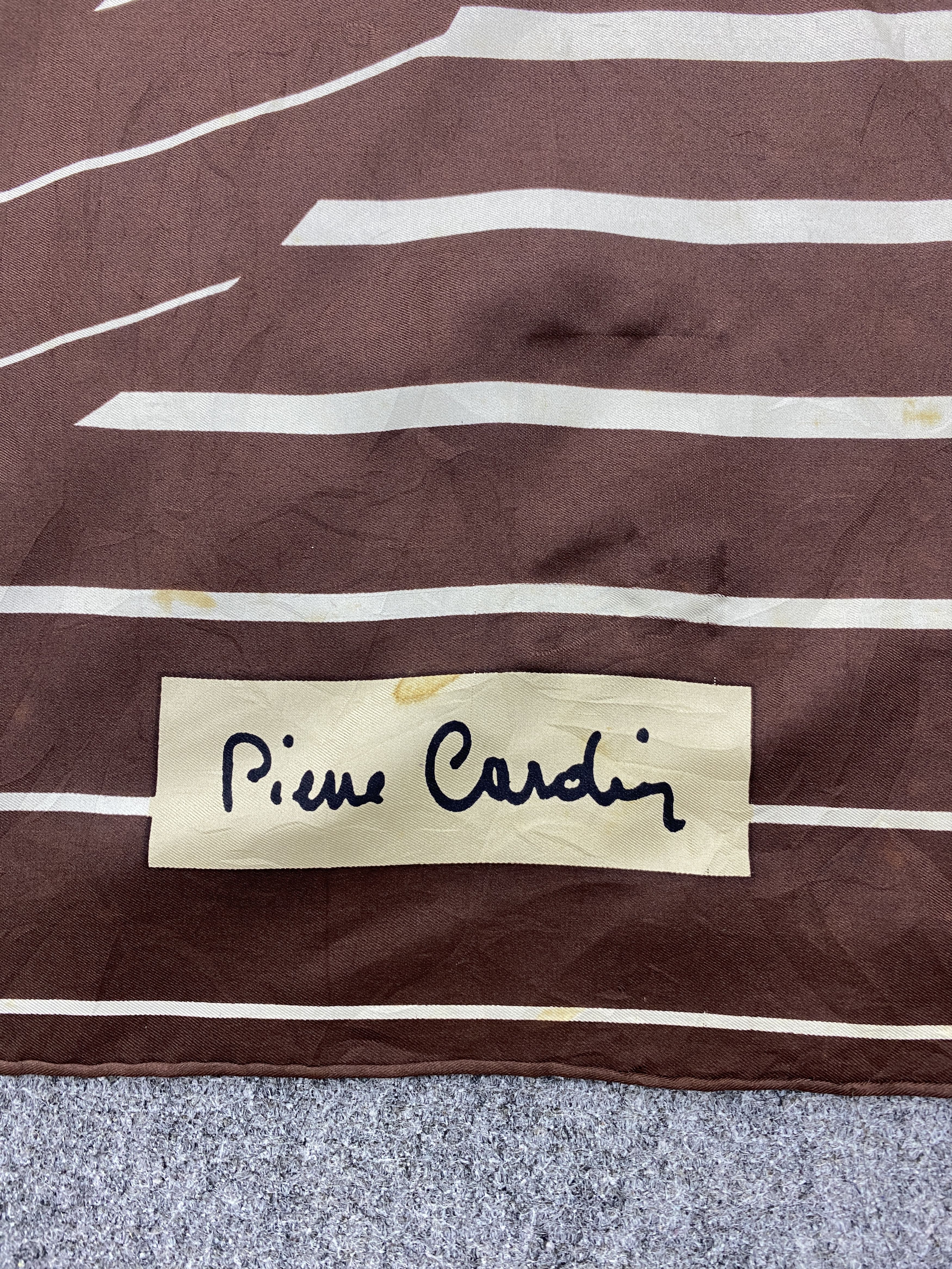 Pierre Cardin Pierre Cardin Stripes Silk Scarf / Silk Shawl SN0237 Size ONE SIZE - 4 Thumbnail