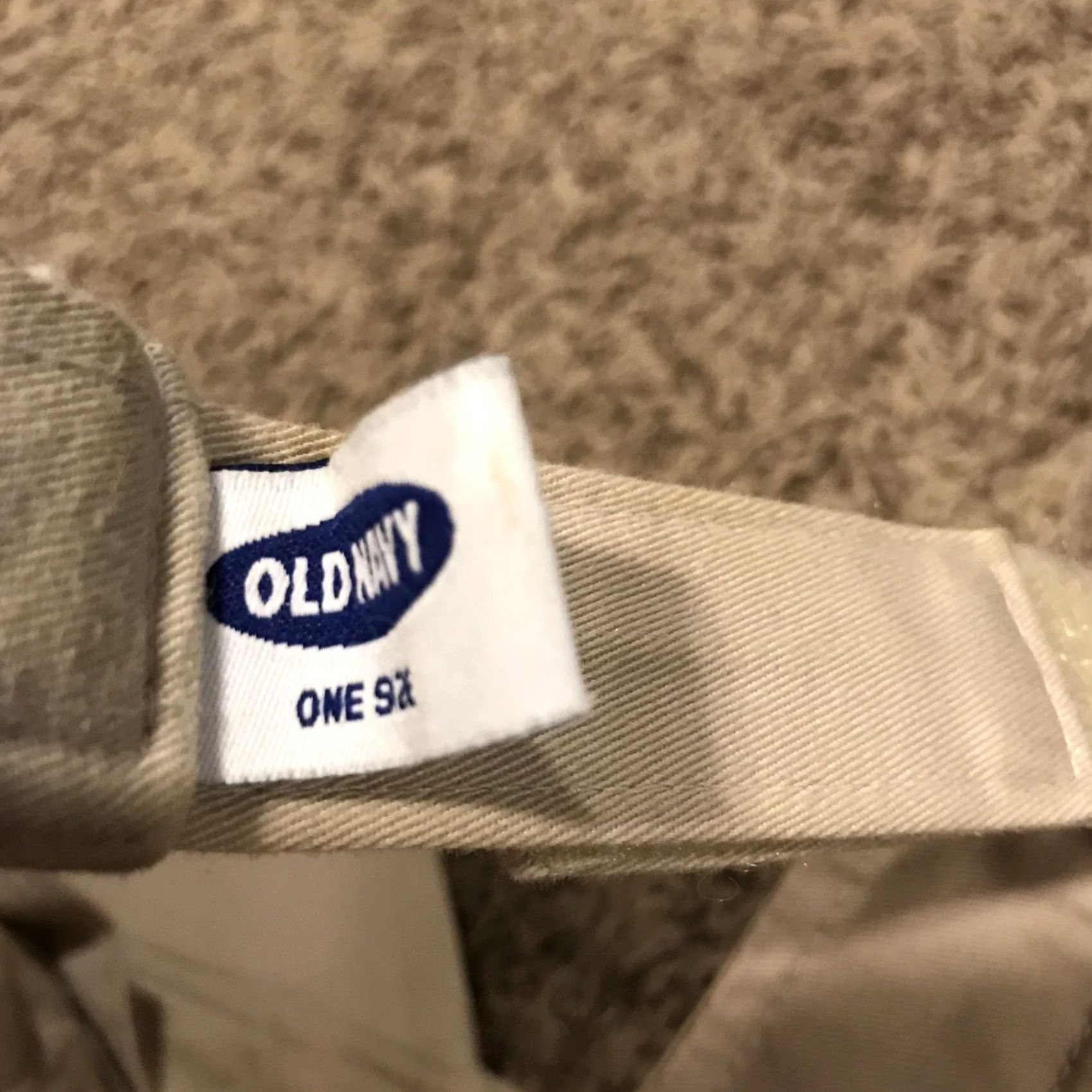 Old Navy OLD NAVY N 94 SUN VISOR/CAP BEIGE/RED SPORTS GOLF OUTDOOR ADJUSTABLE STRAPBACK Size ONE SIZE - 4 Thumbnail