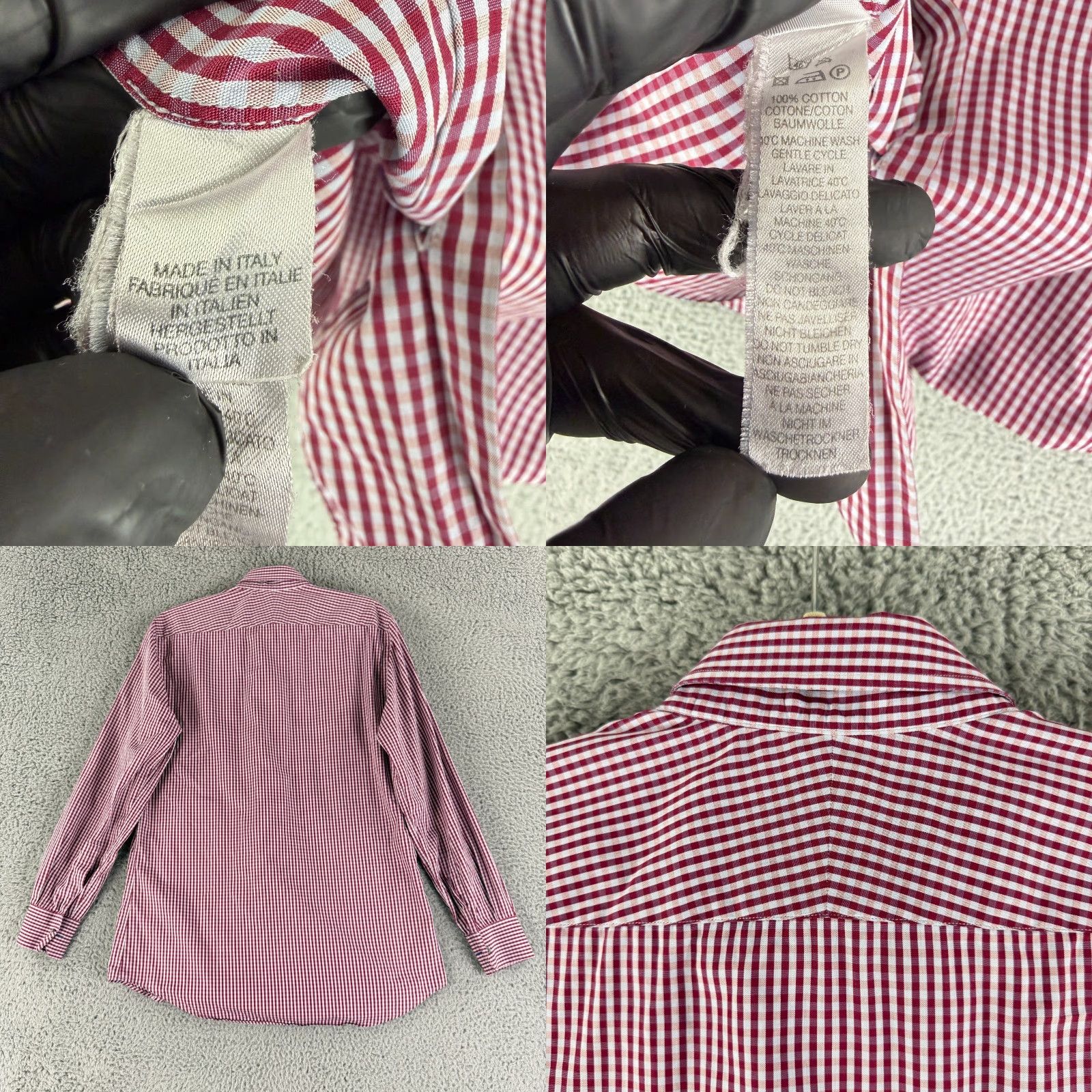 Paul Smith Paul Smith Button-Up Shirt Mens Large Red Check Print Made in Italy Slim Fit LS Red Check Print Shirt Mens L Slim Fit Paul Smith Size US L / EU 52-54 / 3 - 9 Thumbnail