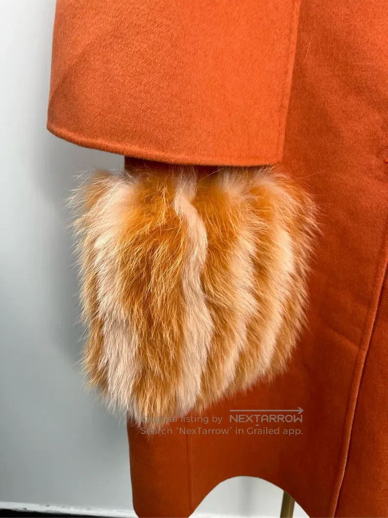 Fendi Fendi Orange Patchwork Short Sleeve Wool Coat Size XS / US 0-2 / IT 36-38 - 3 Thumbnail