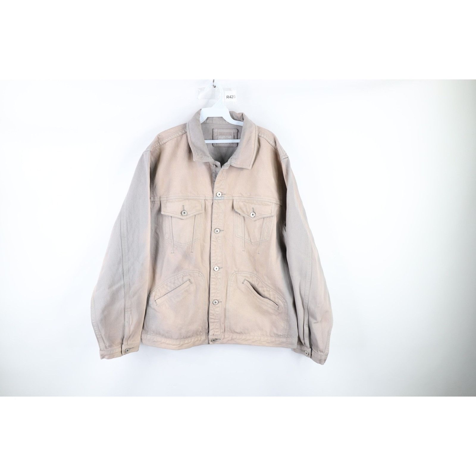 Marithe + Francois Girbaud × Vintage Vintage 90s Marithe Francois Girbaud Denim Trucker Jacket Size US XL / EU 56 / 4 - 1 Thumbnail