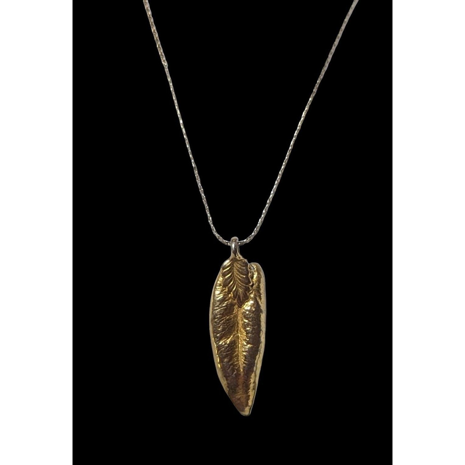 Other Vintage Gold Electroplated Natural Leaf Necklace Size ONE SIZE - 3 Thumbnail
