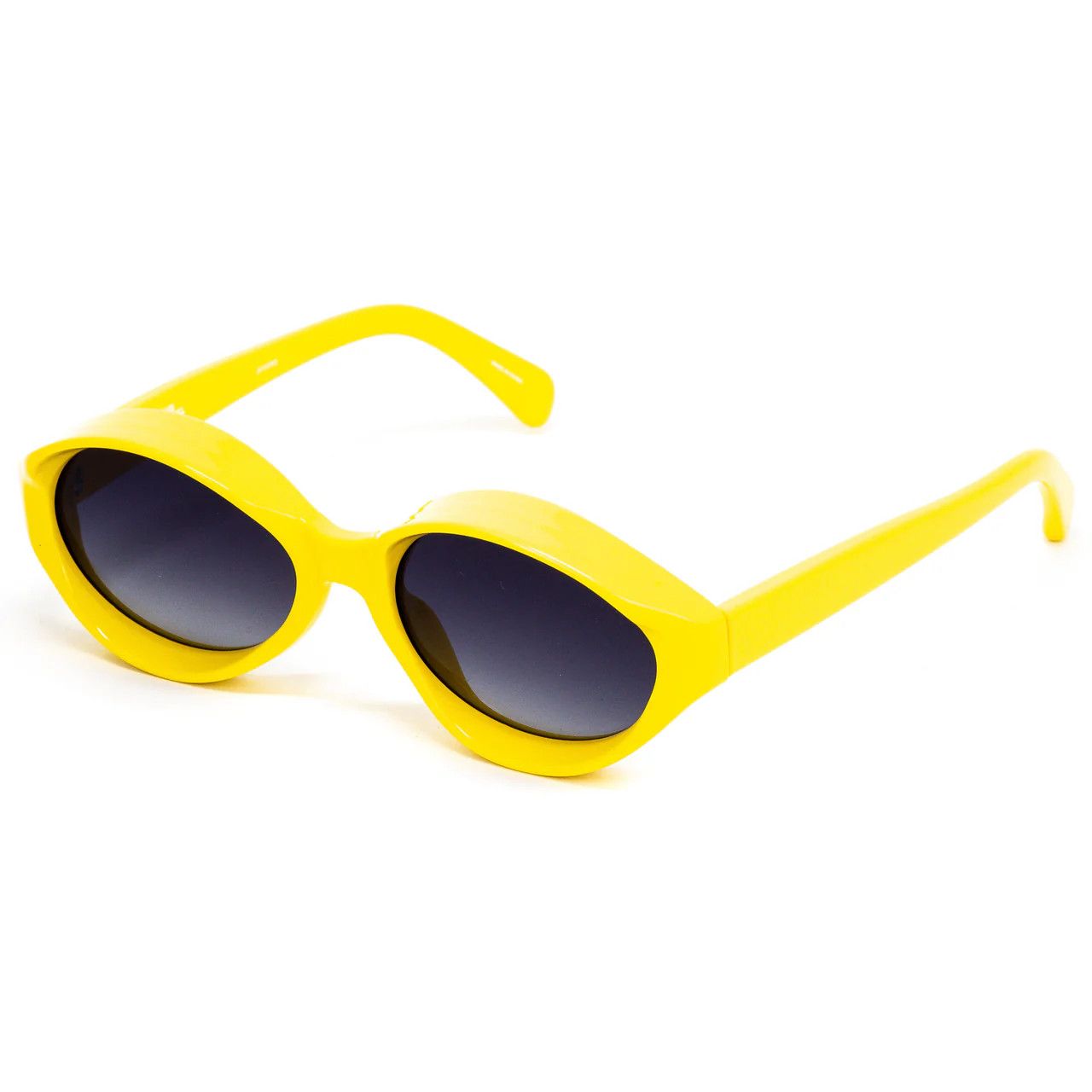 Jeremy Scott Jeremy Scott Yellow Visor Oval Plastic Sunglasses Size ONE SIZE - 1 Thumbnail