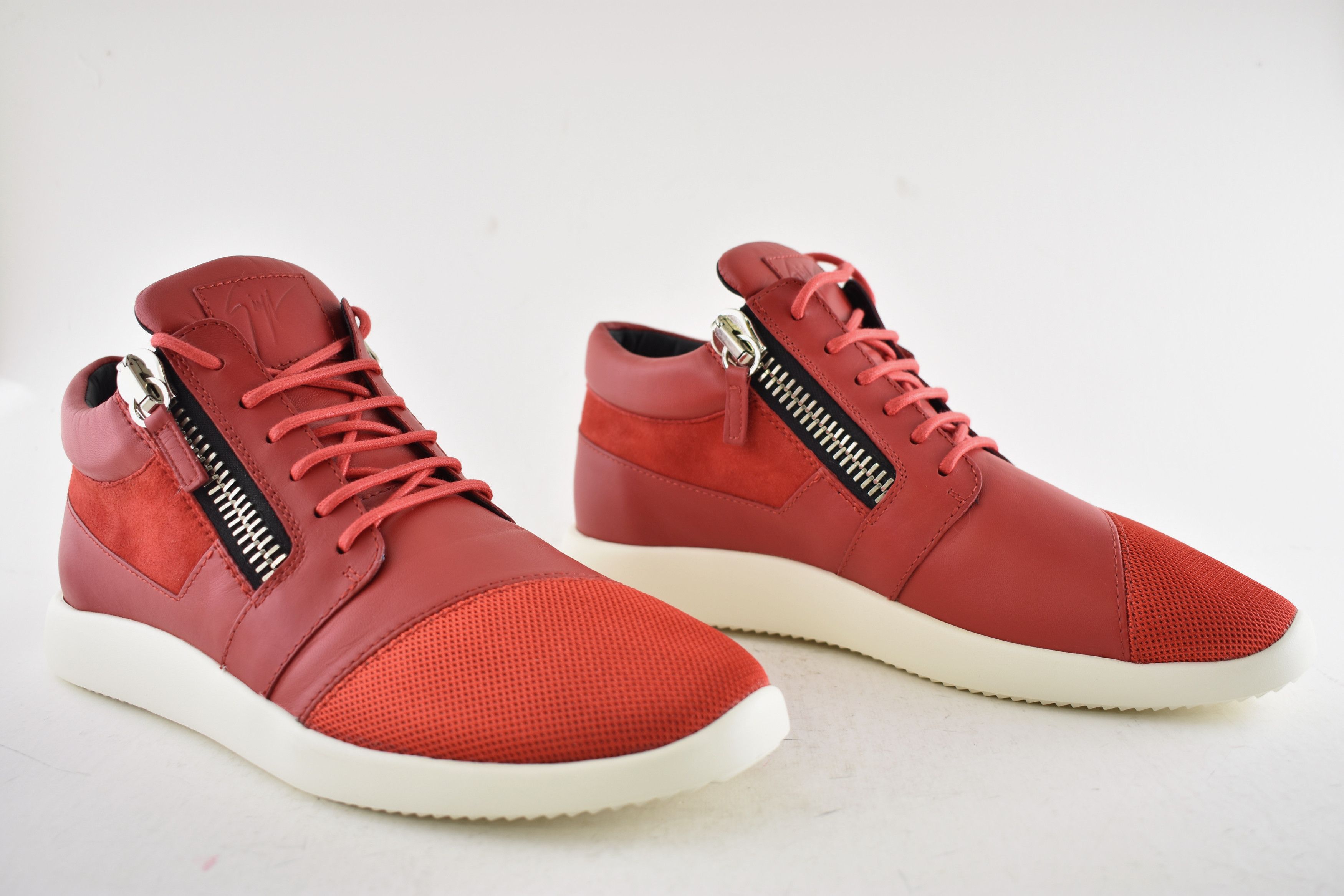 Giuseppe Zanotti Megatron Red Low Top Mix Mid Runner Trainer Sneaker 43 10 Size US 10 / EU 43 - 3 Thumbnail