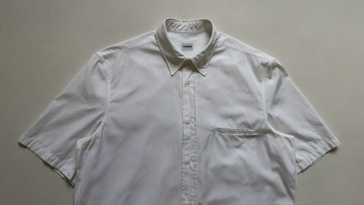 Jil Sander Late 2000s White Short Sleeve Shirt Size US M / EU 48-50 / 2 - 4 Thumbnail