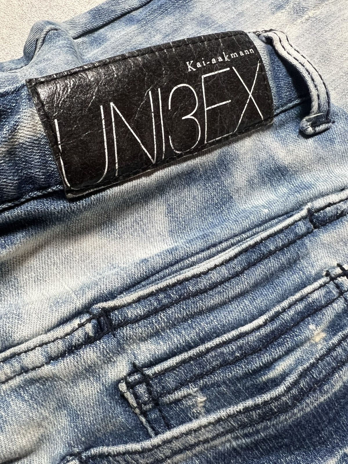 Japanese Brand Vintage Kai Aakmann Baggy Distressed Acid Washed Pants Size US 30 / EU 46 - 9 Thumbnail