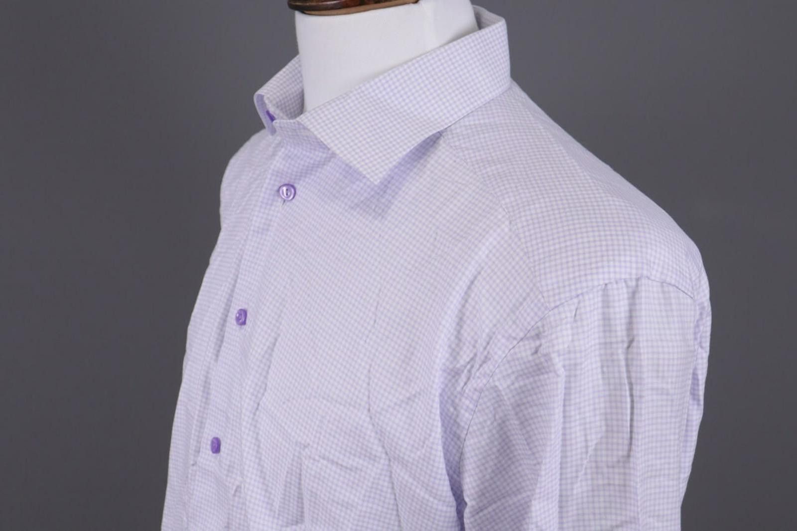 Eton Eton Contemporary Fit BLue Check Twill Shirt Sz 43 / 17 Size US M / EU 48-50 / 2 - 6 Thumbnail
