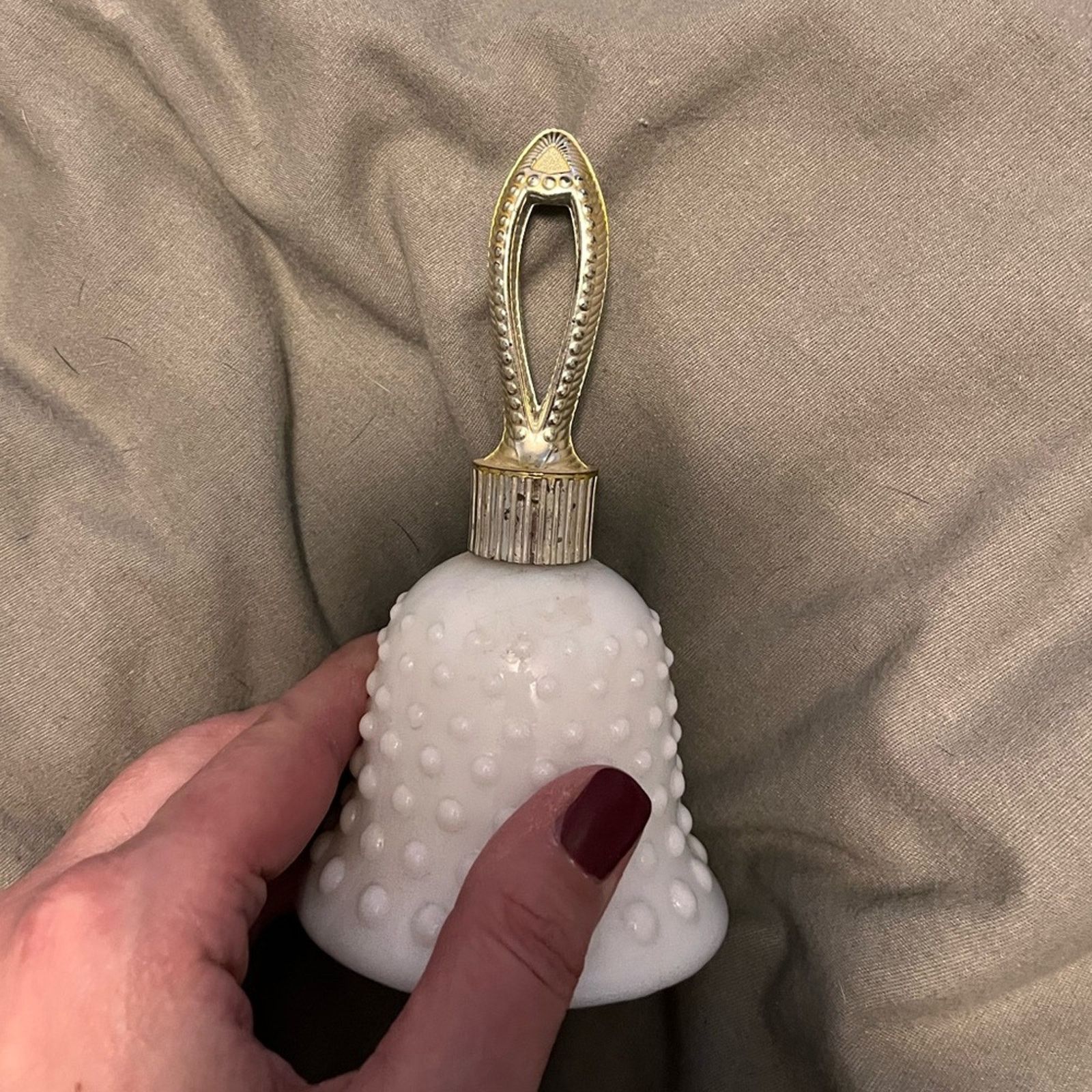 Vintage Vintage Avon perfume Sweet Honesty Hobnail Milk Glass Bell Size ONE SIZE - 2 Thumbnail