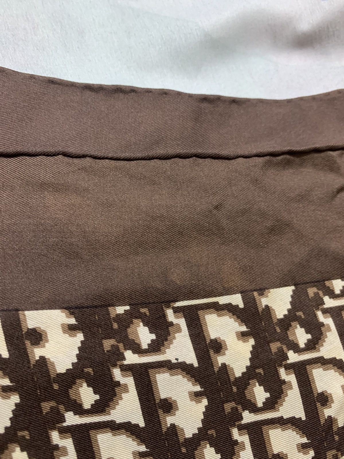 Christian Dior Monsieur Vintage Christian Dior Monogram Silk Brown Scarf Size ONE SIZE - 8 Thumbnail
