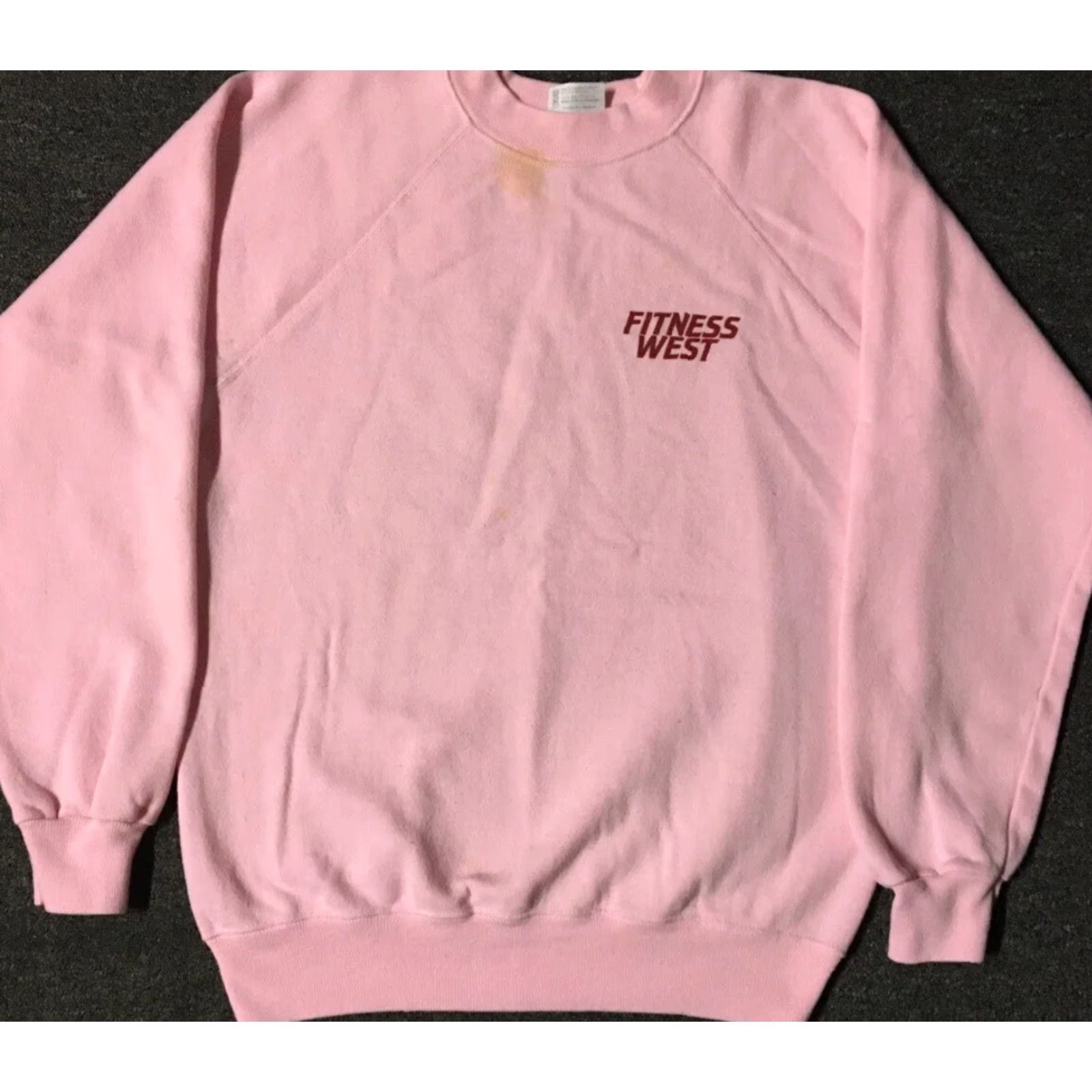 Vintage VINTAGE 80s Use A Weight Or Be One Faded Gym Sweatshirt Sweatshirt Pink Small Mens Weightlifting Humor 90s Size US S / EU 44-46 / 1 - 2 Thumbnail