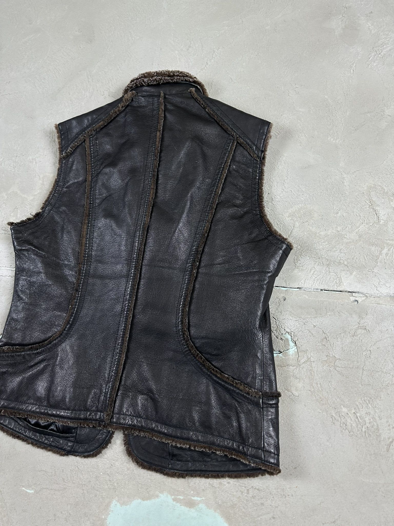 Japanese Brand 90s Vintage Leather Avant Garde Vest Size M / US 6-8 / IT 42-44 - 7 Thumbnail