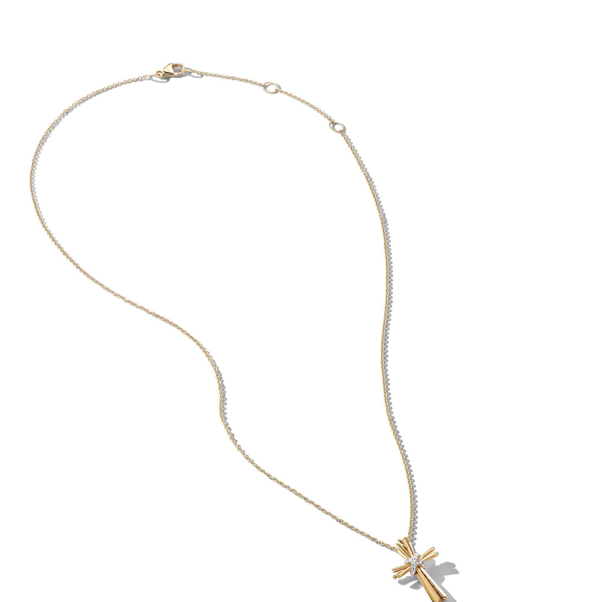 David Yurman o1w1db10325 N16993D Necklace in 18K Yellow Gold with Diamond Size ONE SIZE - 2 Thumbnail